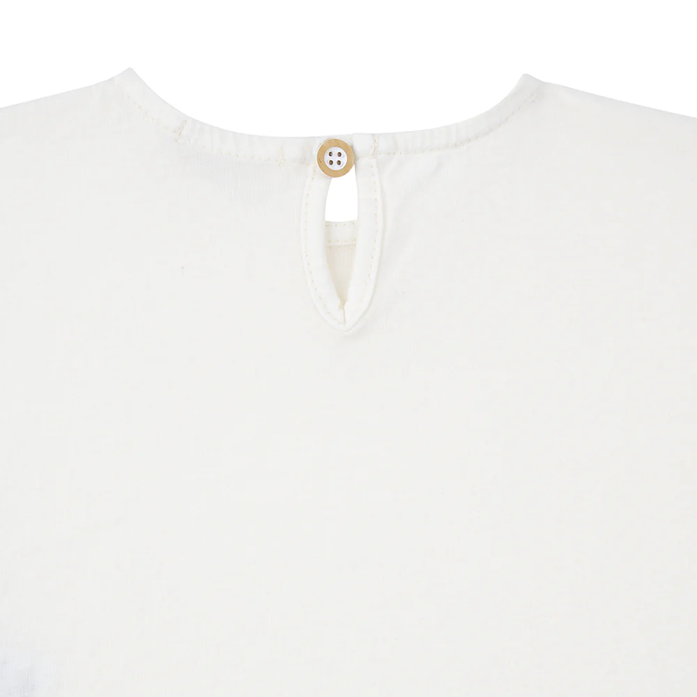 1+ IN THE FAMILY WHITE RUFFLED SLEEVE T-SHIRT [FINAL SALE] - Image 2