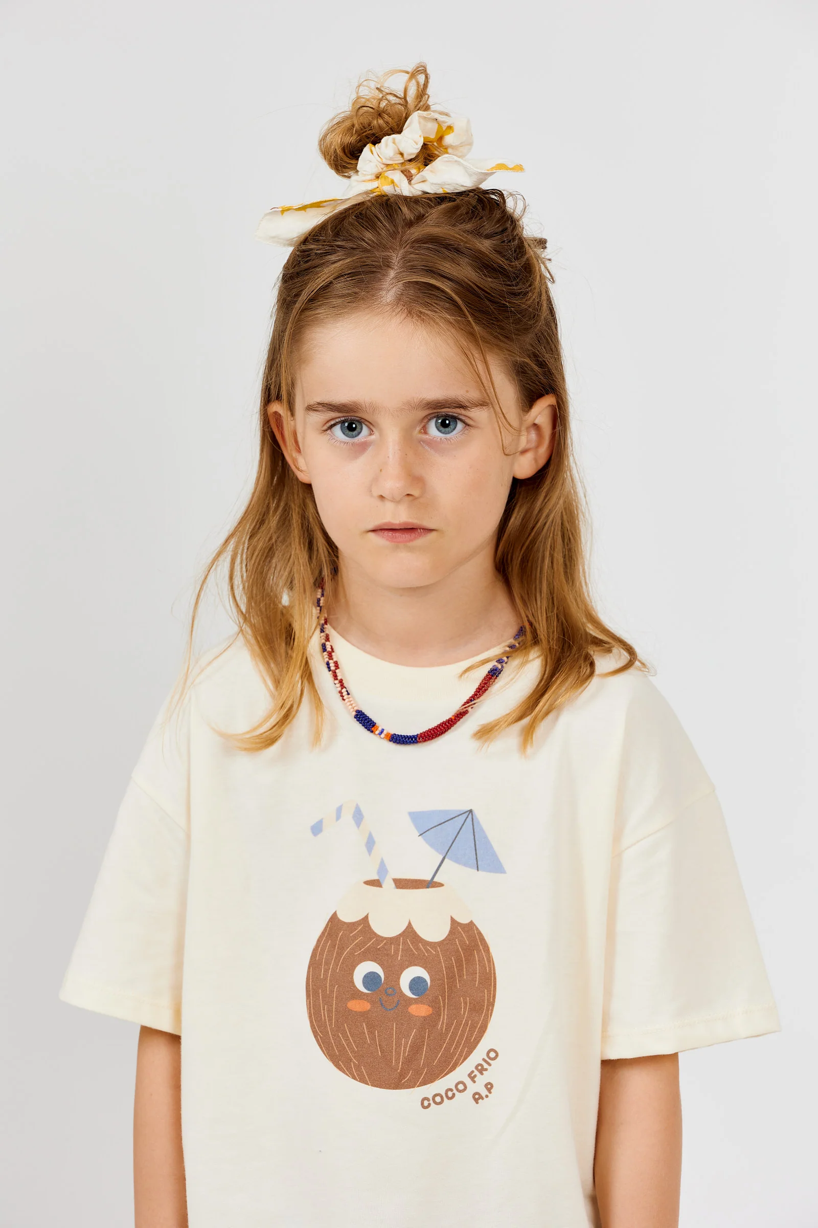 ARSENE & LES PIPELETTES CREAM COCONUT GRAPHIC TEE [FINAL SALE] - Image 2