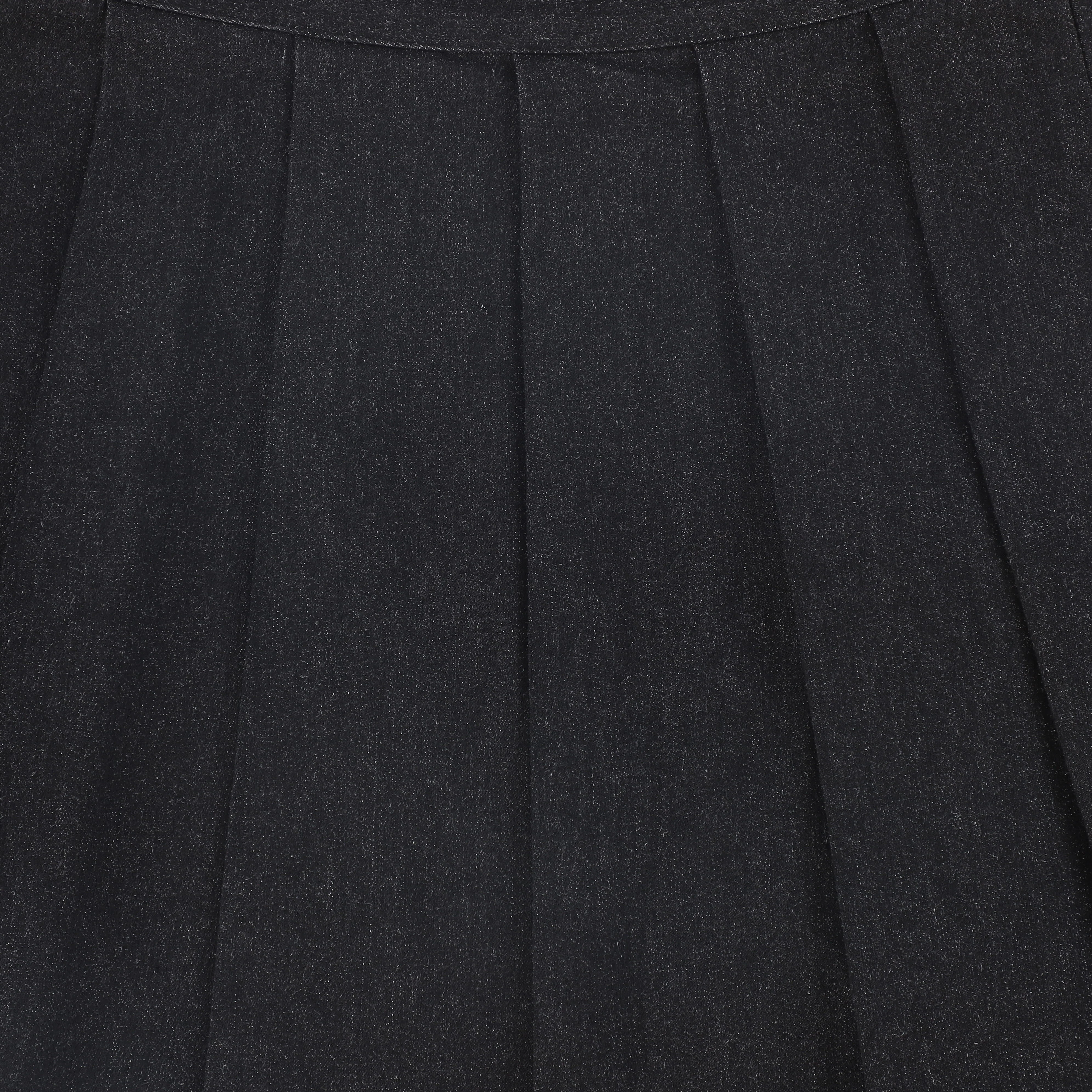 BACE COLLECTION BLACK DENIM FLAIR PLEAT SKIRT [FINAL SALE] - Image 3