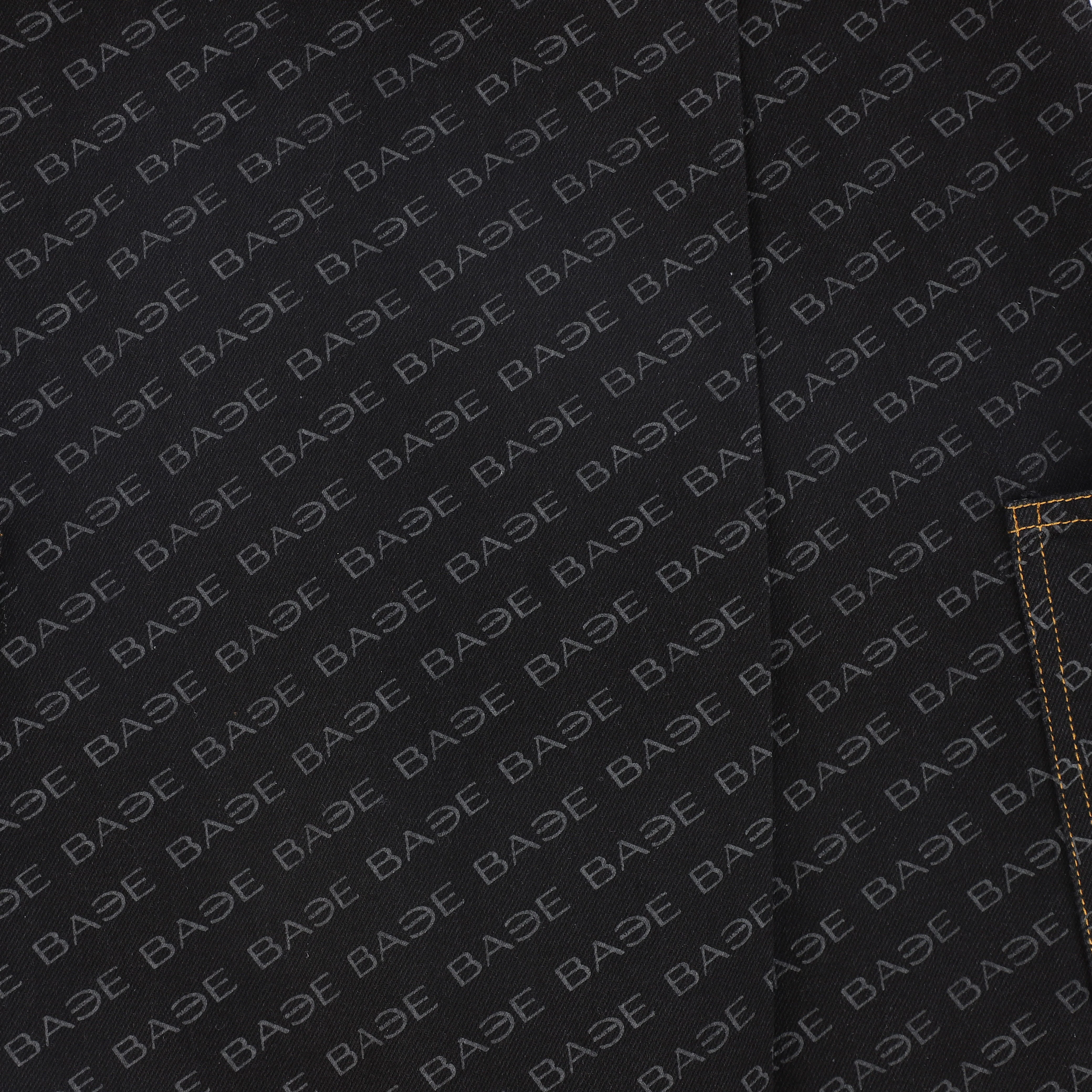 BACE COLLECTION BLACK PRINTED DENIM MAXI SKIRT [FINAL SALE] - Image 3