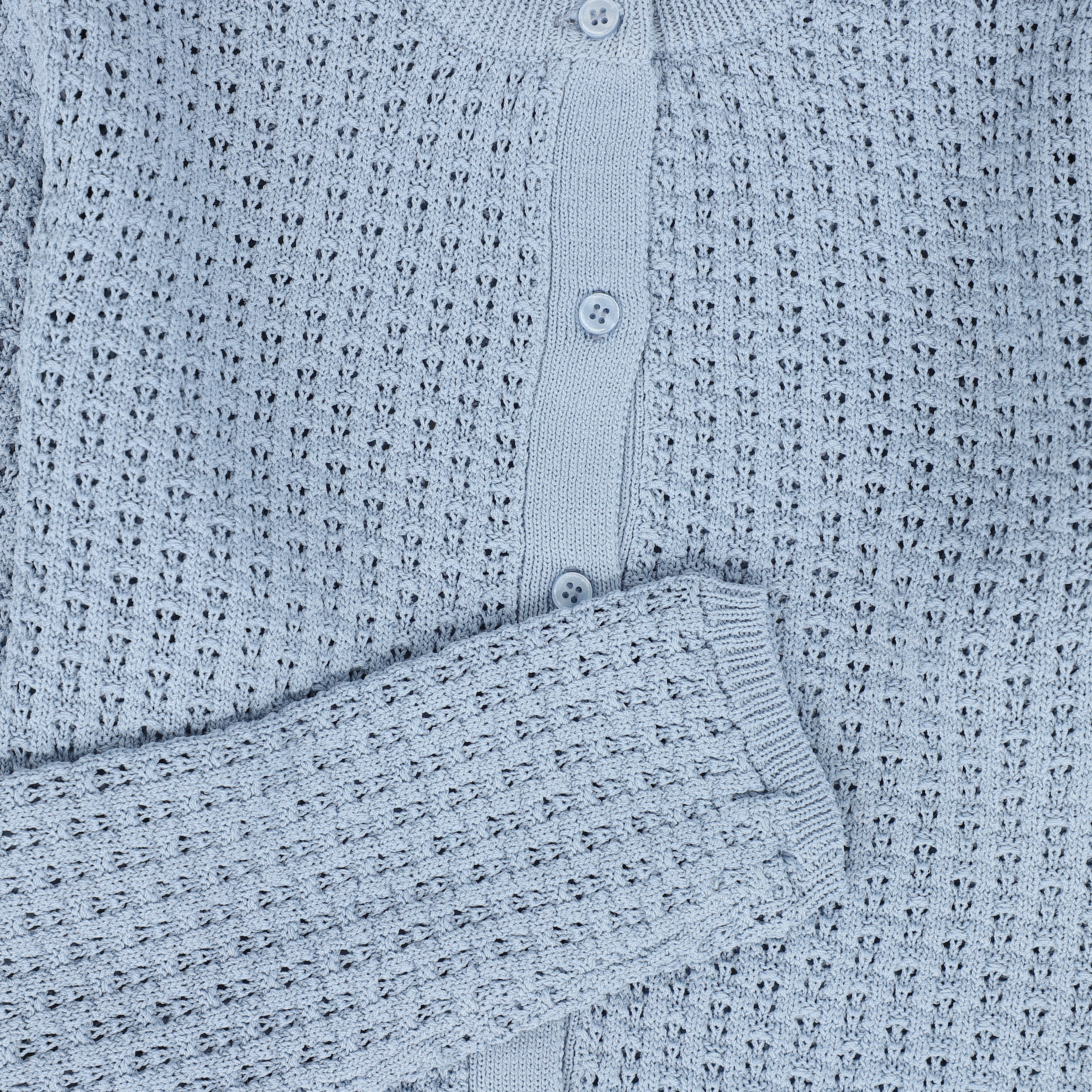 BACE COLLECTION BLUE POINTELLE CARDIGAN [FINAL SALE] - Image 3