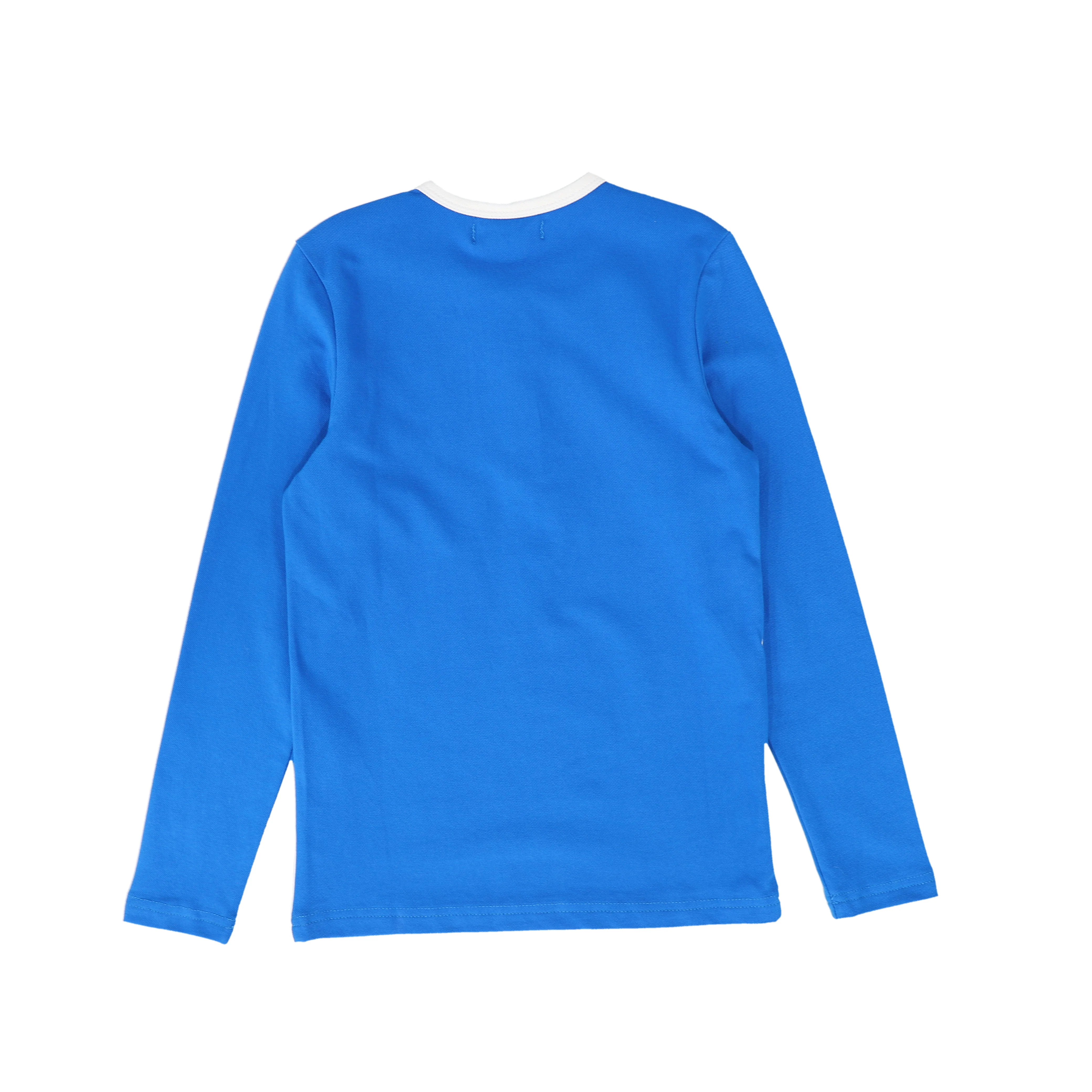 BACE COLLECTION BLUE PIQUE VARSITY LS TEE [FINAL SALE] - Image 2
