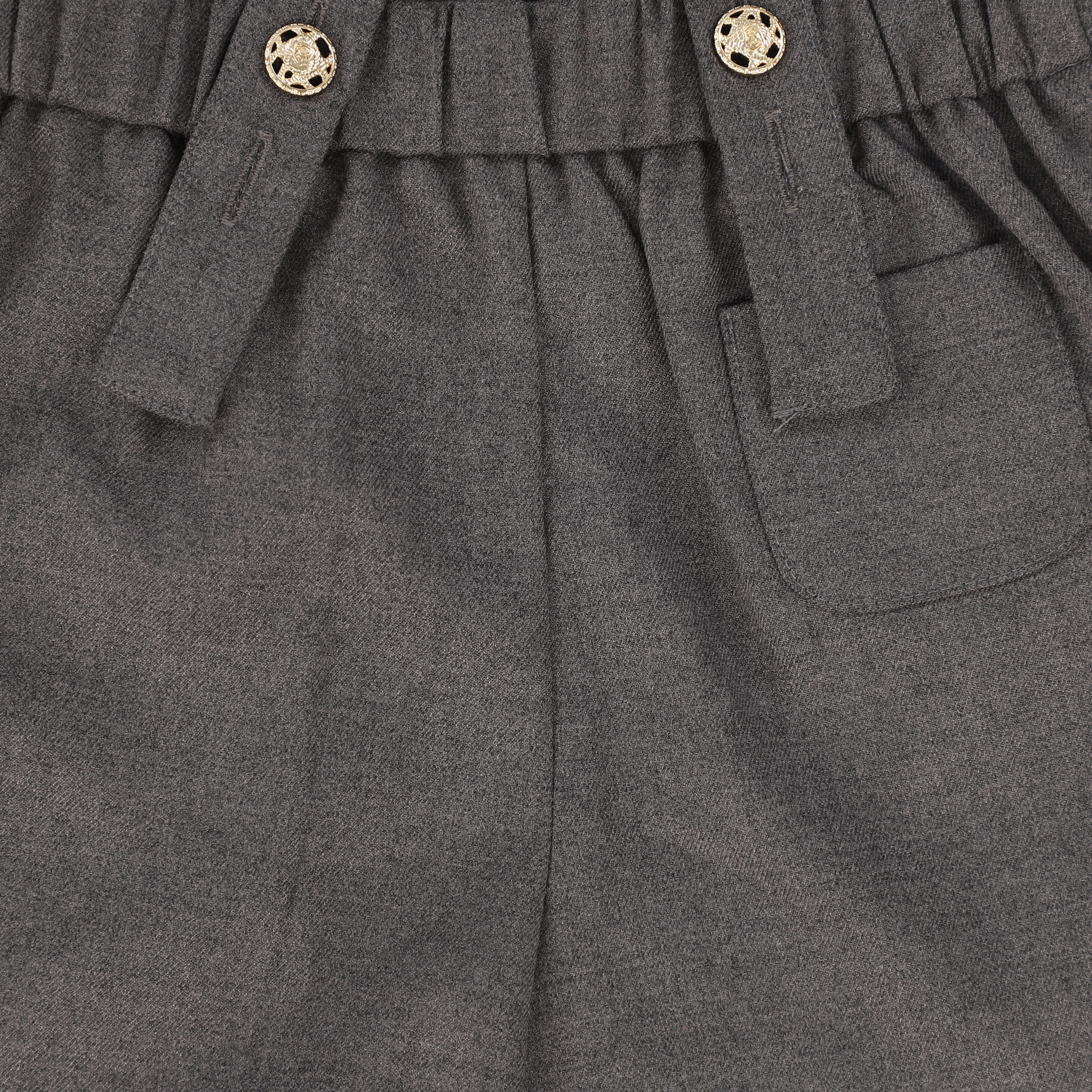 BACE COLLECTION CHARCOAL WOOL PLEATED OVERALLS [FINAL SALE] - Image 3