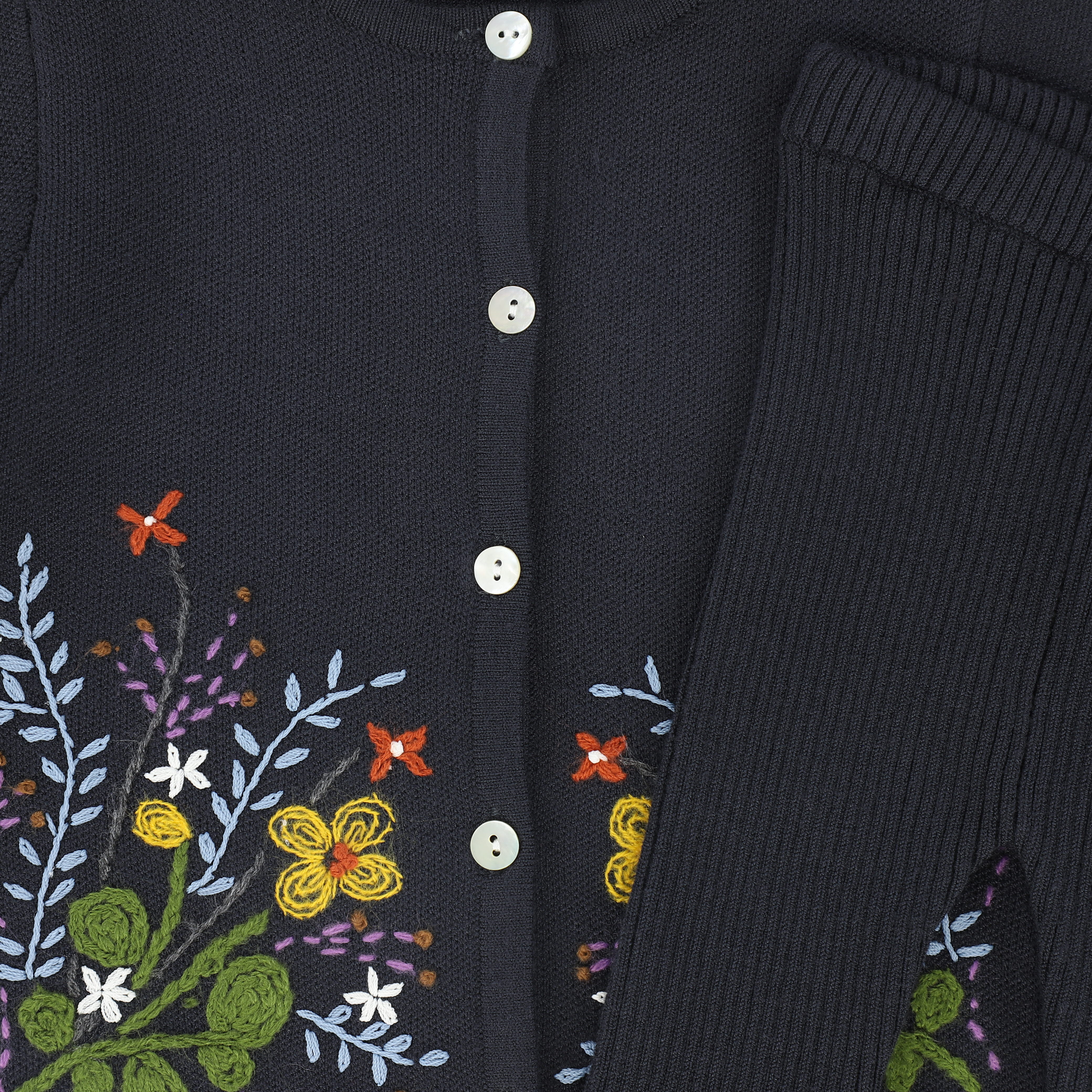 BACE COLLECTION GREY EMBROIDERED CARDIGAN SET [FINAL SALE] - Image 2