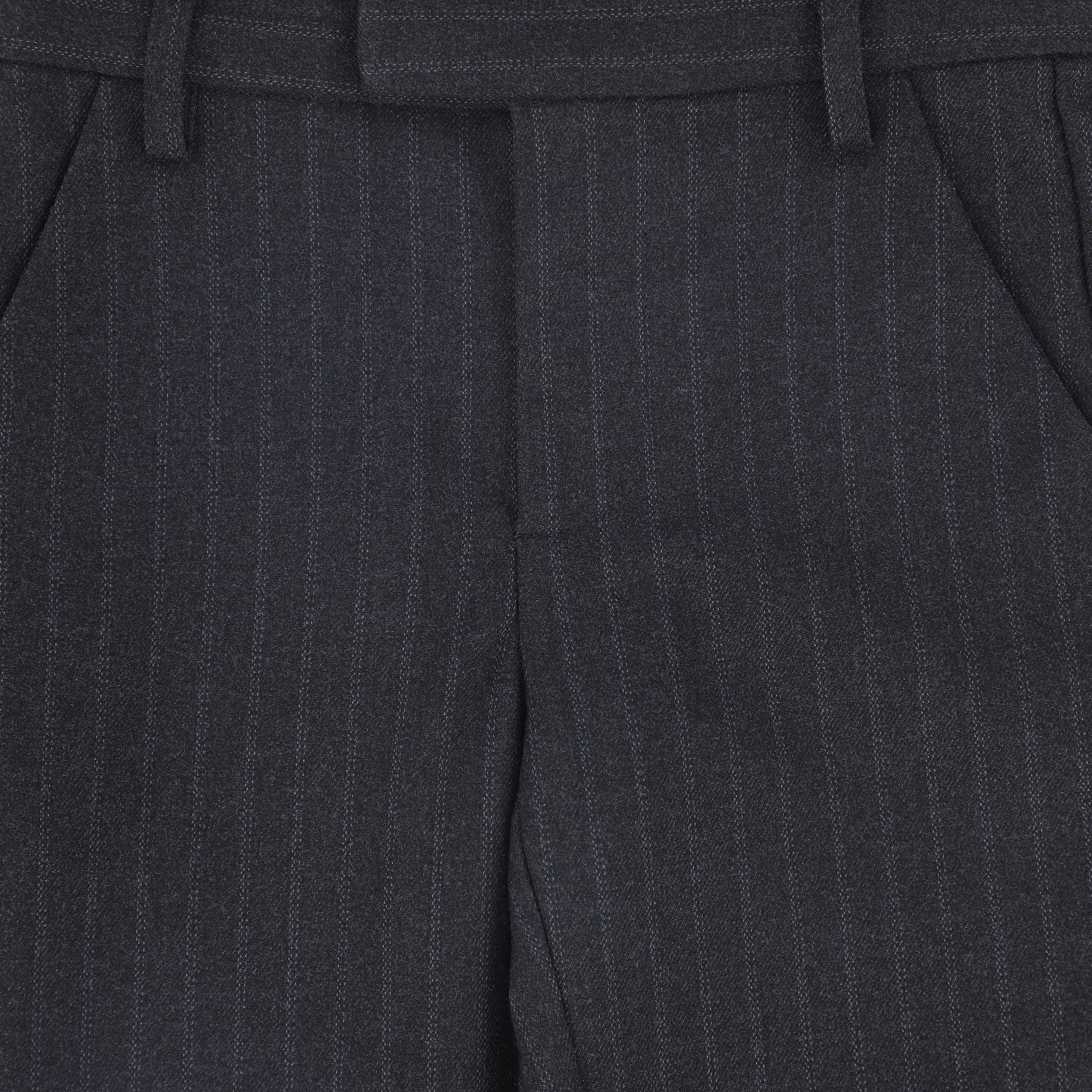 BACE COLLECTION GREY STRIPED WOOL PANTS [FINAL SALE] - Image 3
