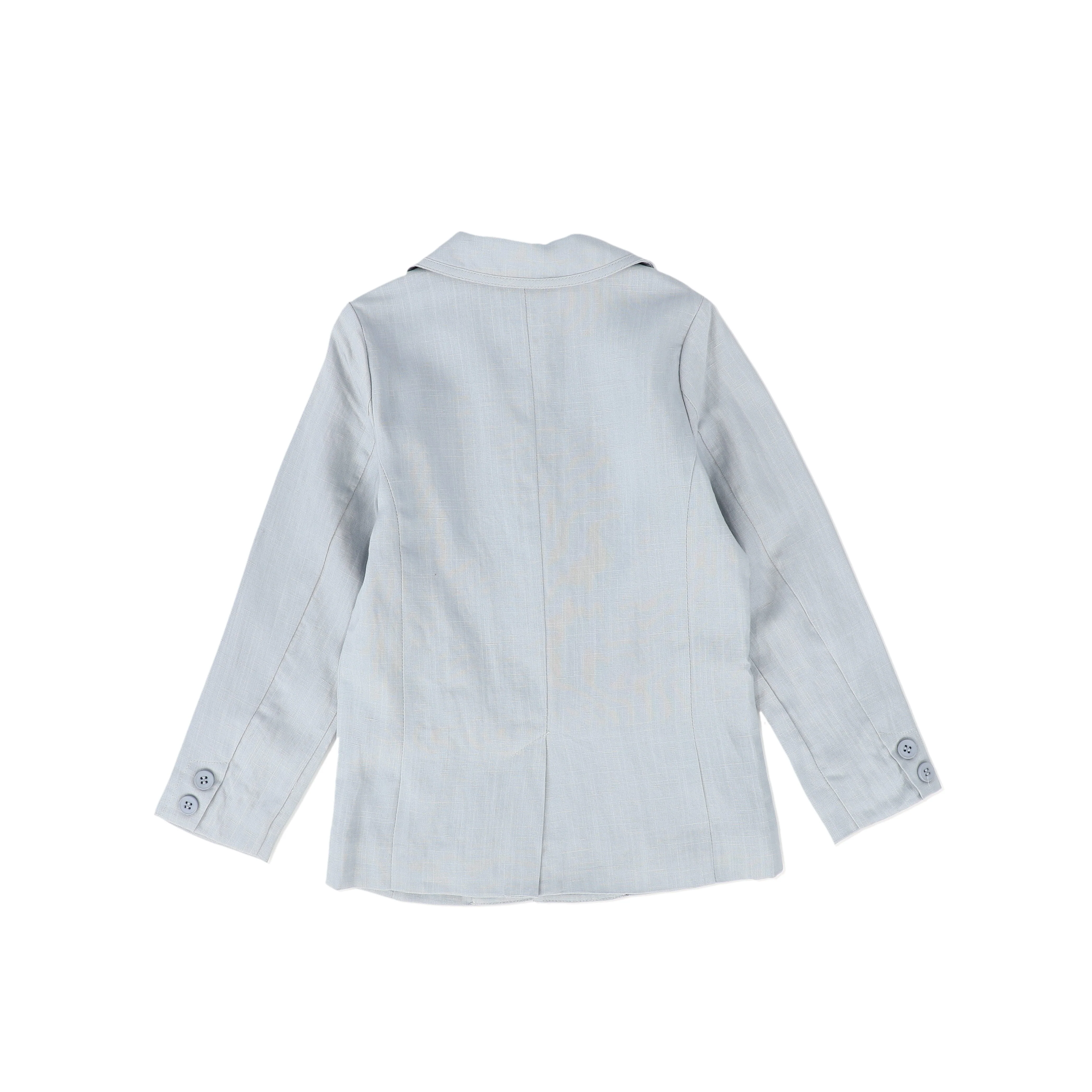BACE COLLECTION LIGHT BLUE RIBBON TRIM BLAZER [FINAL SALE] - Image 2