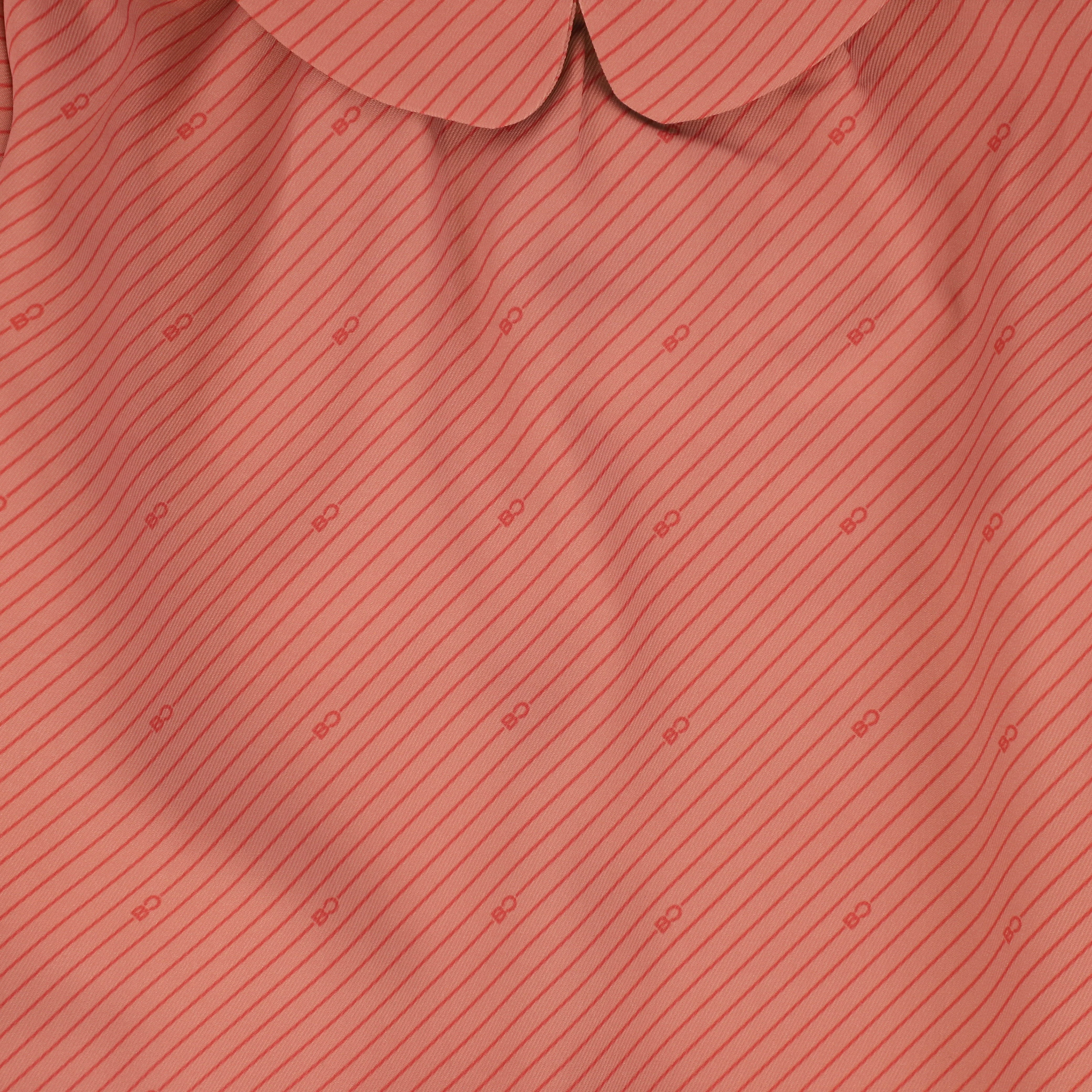 BACE COLLECTION MAUVE STRIPED LOGO BLOUSE [FINAL SALE] - Image 3