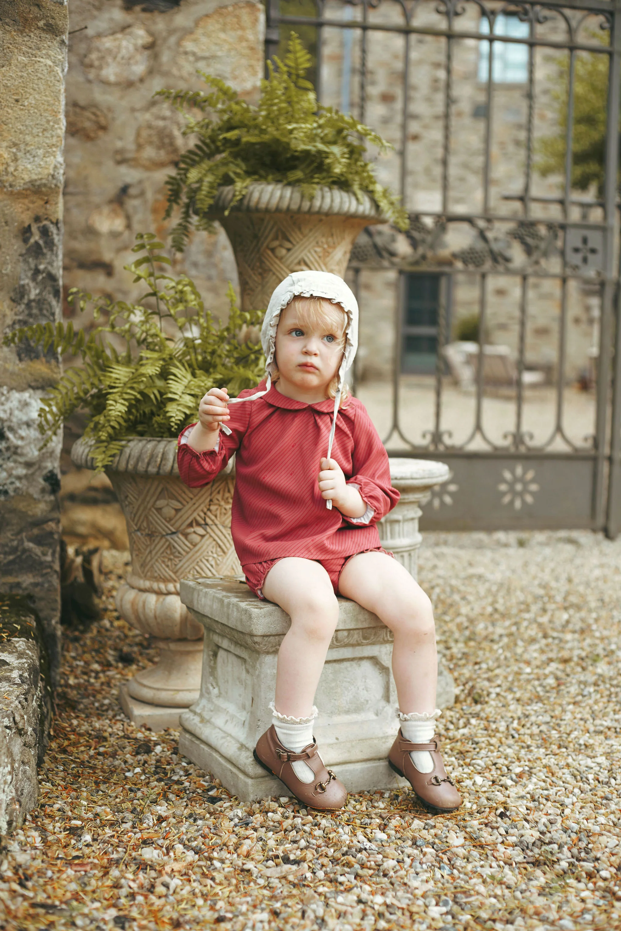 BACE COLLECTION MAUVE STRIPED LOGO BLOOMERS [FINAL SALE] - Image 3