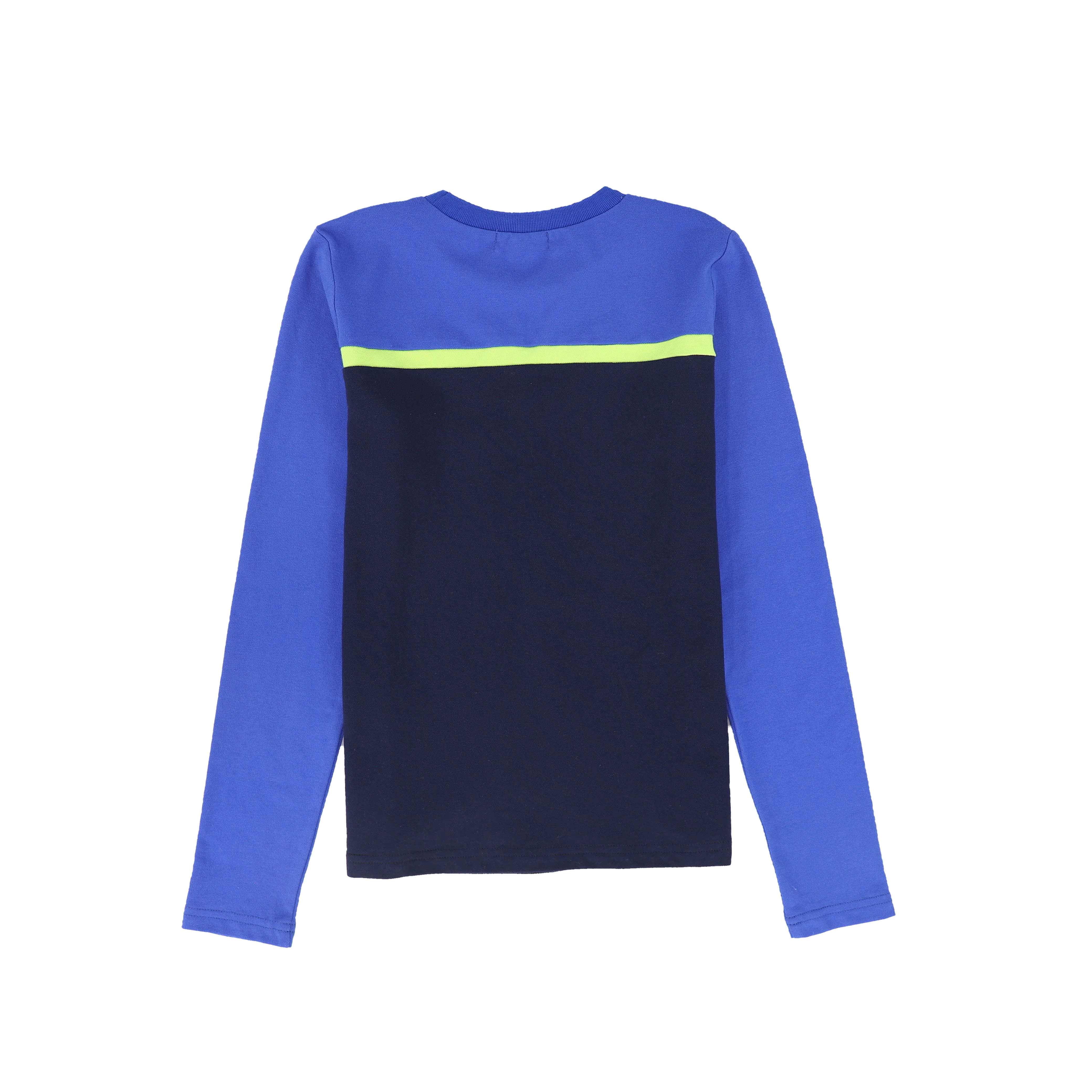 BACE COLLECTION NAVY STRIPED CONTRAST PIQUE T-SHIRT [FINAL SALE] - Image 2