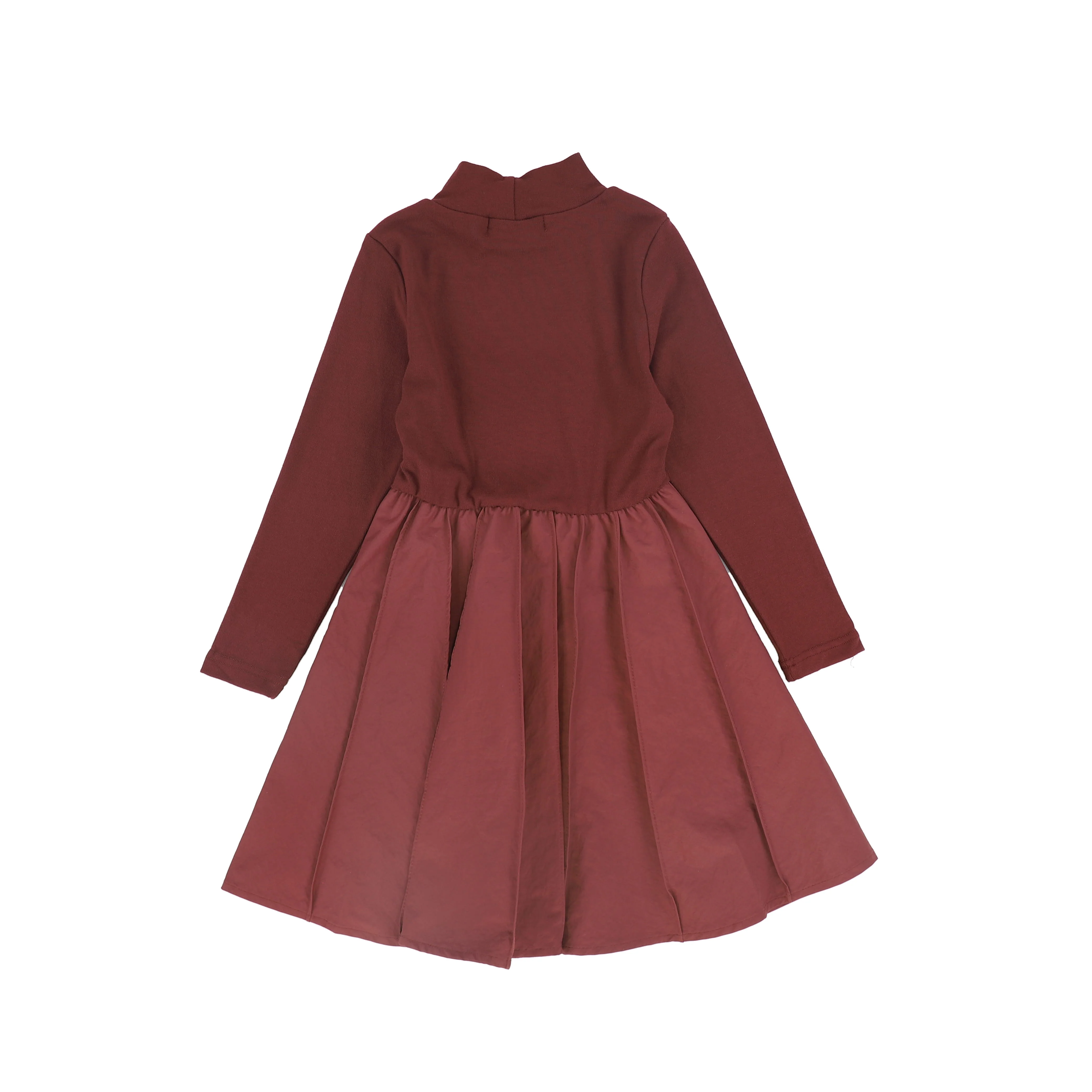 BACE COLLECTION RUST MOCKNECK CARGO DRESS [FINAL SALE] - Image 2