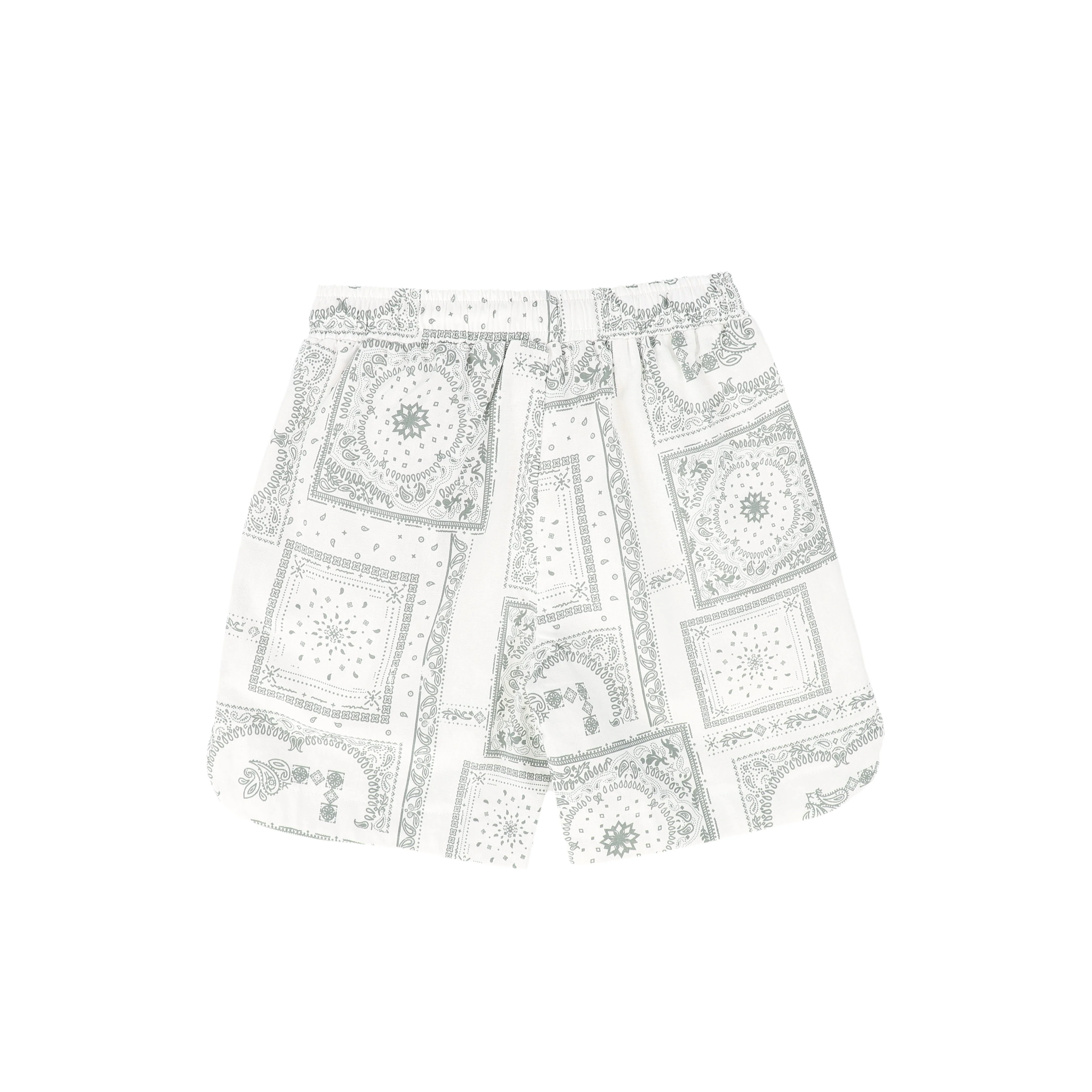 BACE COLLECTION SAGE PAISELY HANDKERCHIEF PRINT SHORTS [FINAL SALE] - Image 2