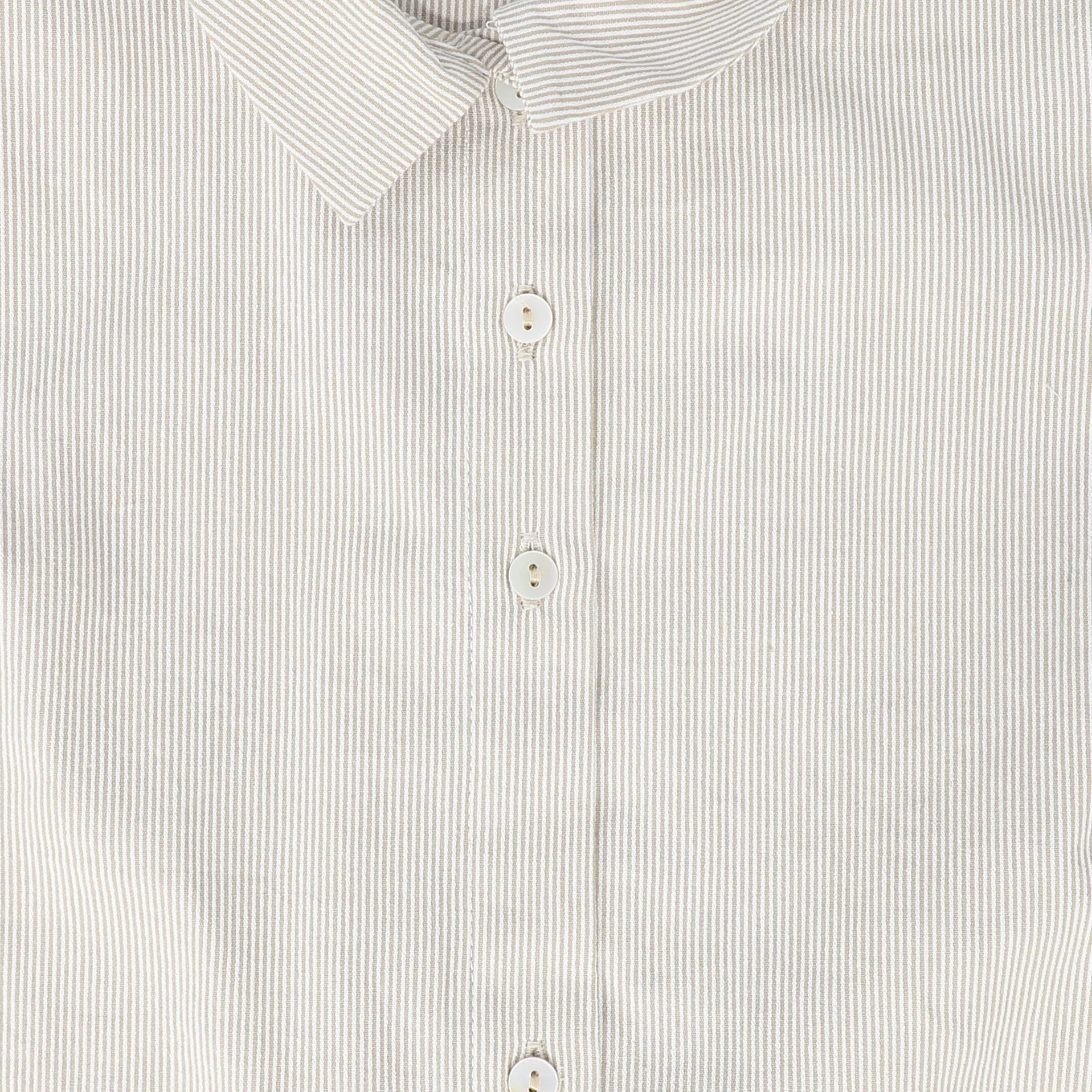 BACE COLLECTION TAN THIN STRIPED BLOUSE [FINAL SALE] - Image 3