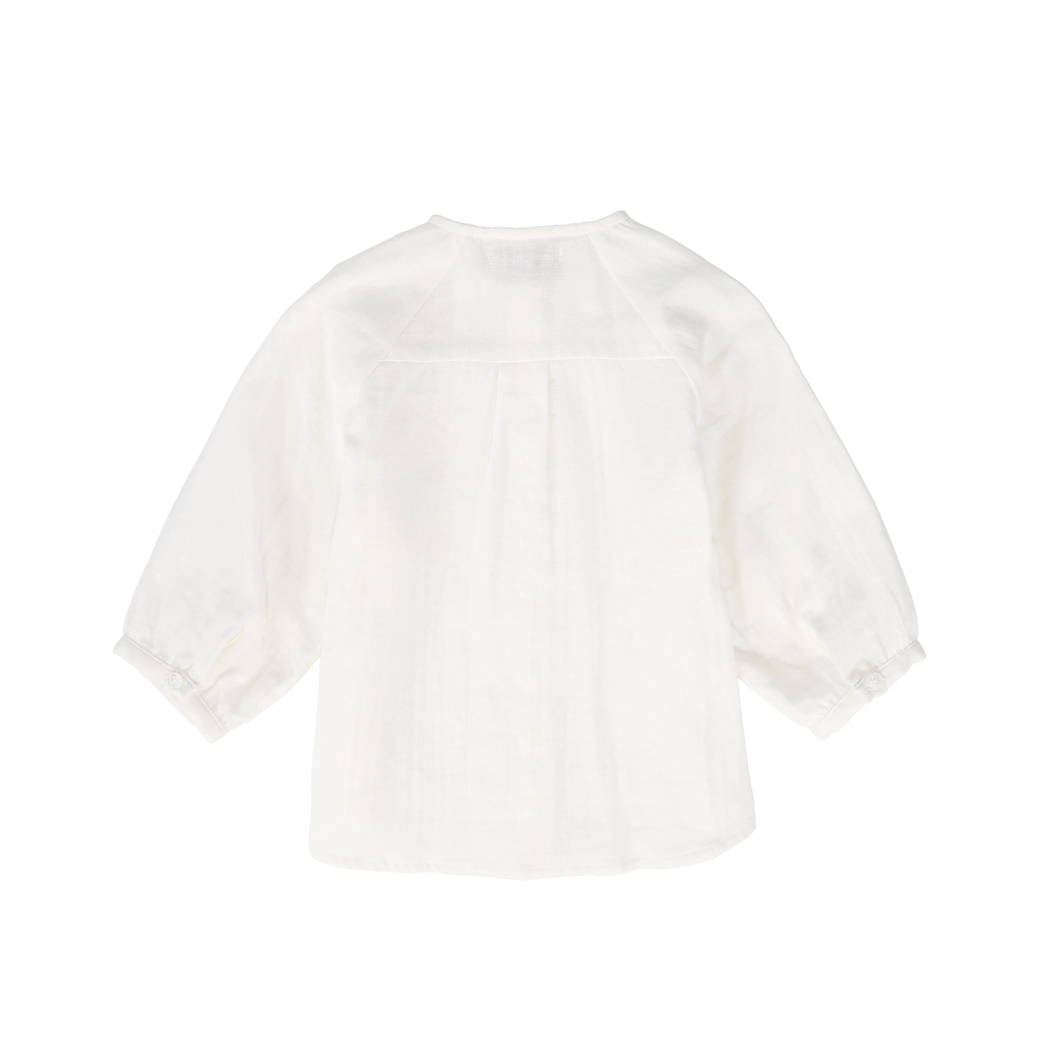 BACE COLLECTION WHITE GAUZE BLOUSE [FINAL SALE] - Image 2