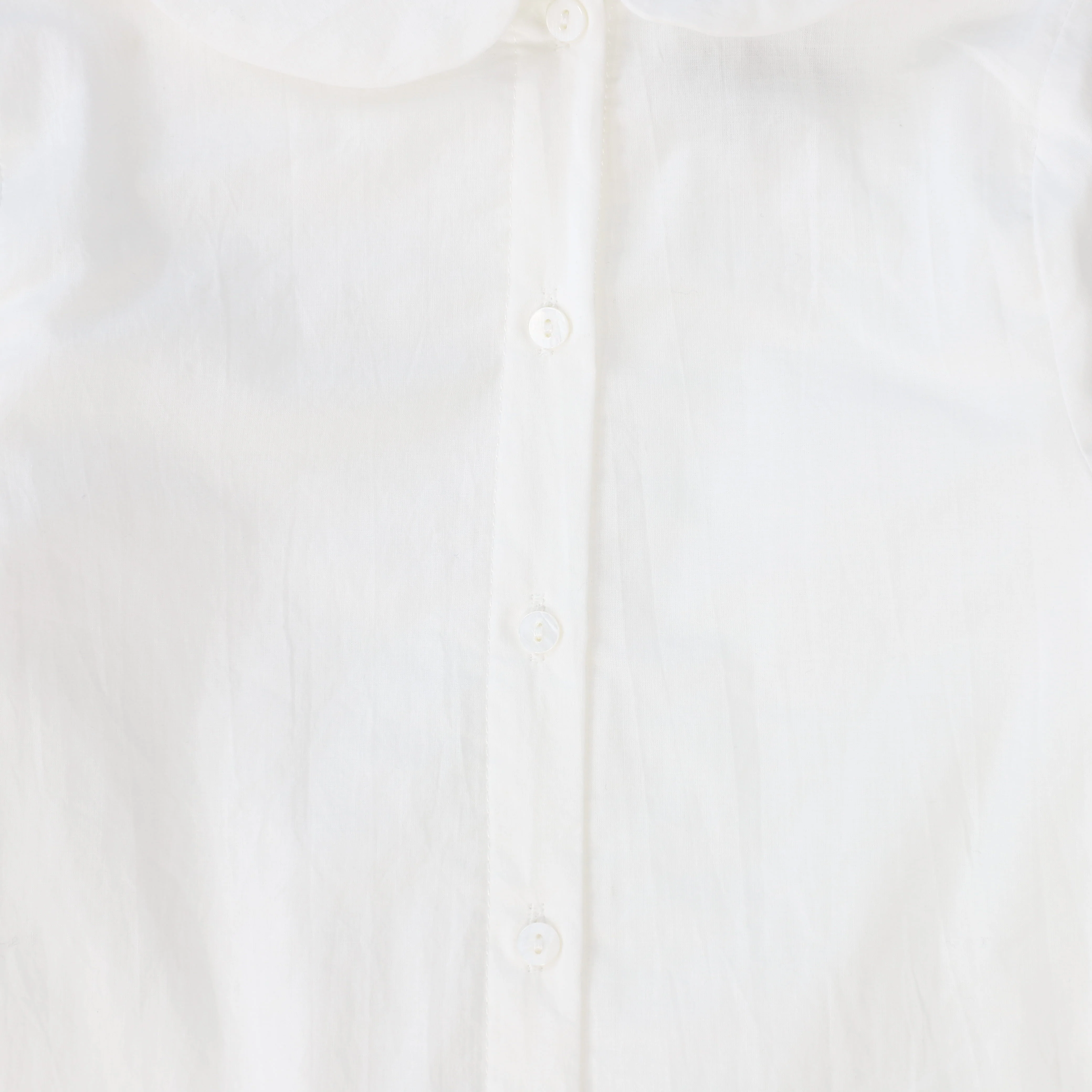 BACE COLLECTION WHITE PETER PAN COLLAR BUTTON BLOUSE [FINAL SALE] - Image 3