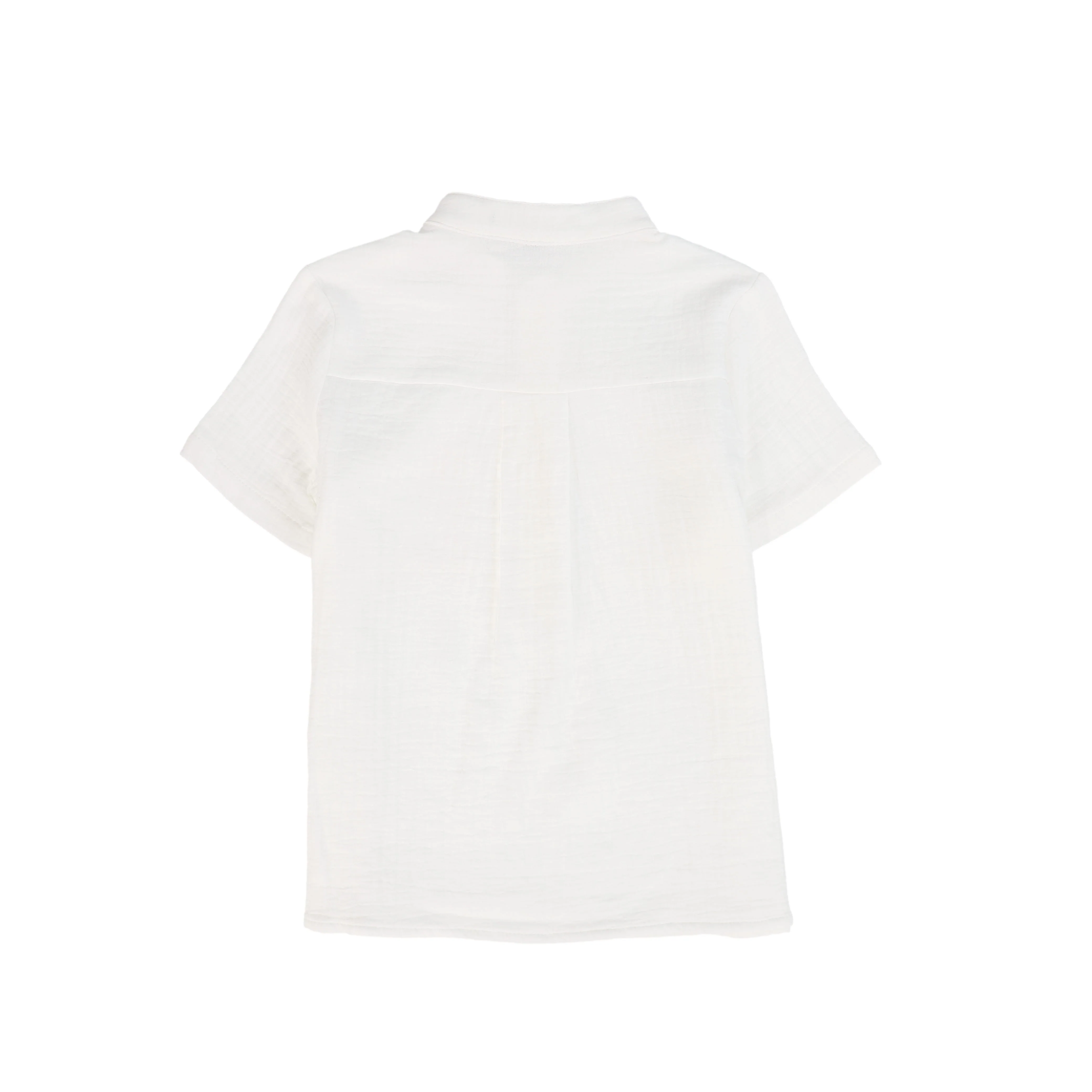 BACE COLLECTION WHITE SHORT SLEEVE POCKET BLOUSE [FINAL SALE] - Image 2