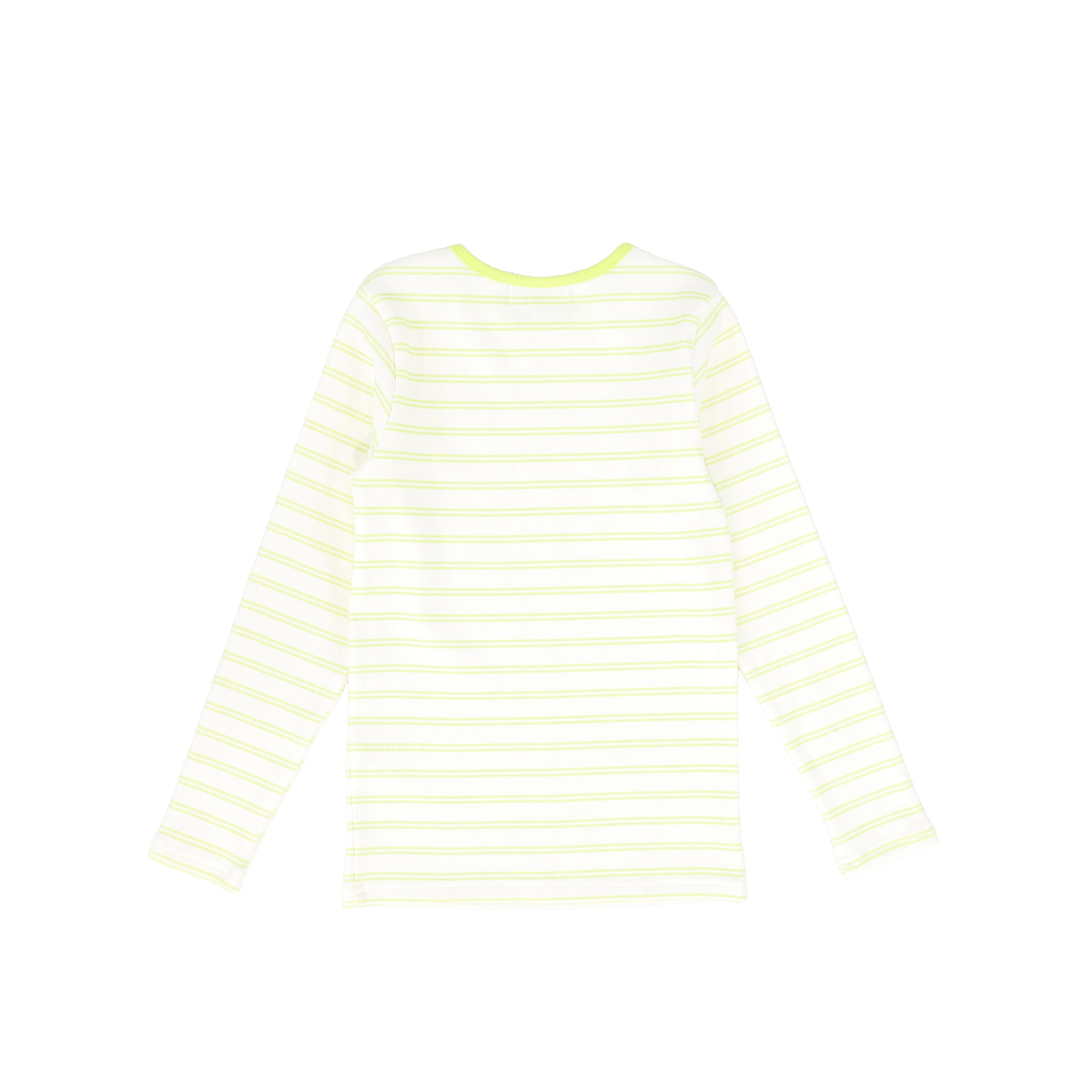 BACE COLLECTION YELLOW STRIPED RIBBED LS T-SHIRT [FINAL SALE] - Image 2