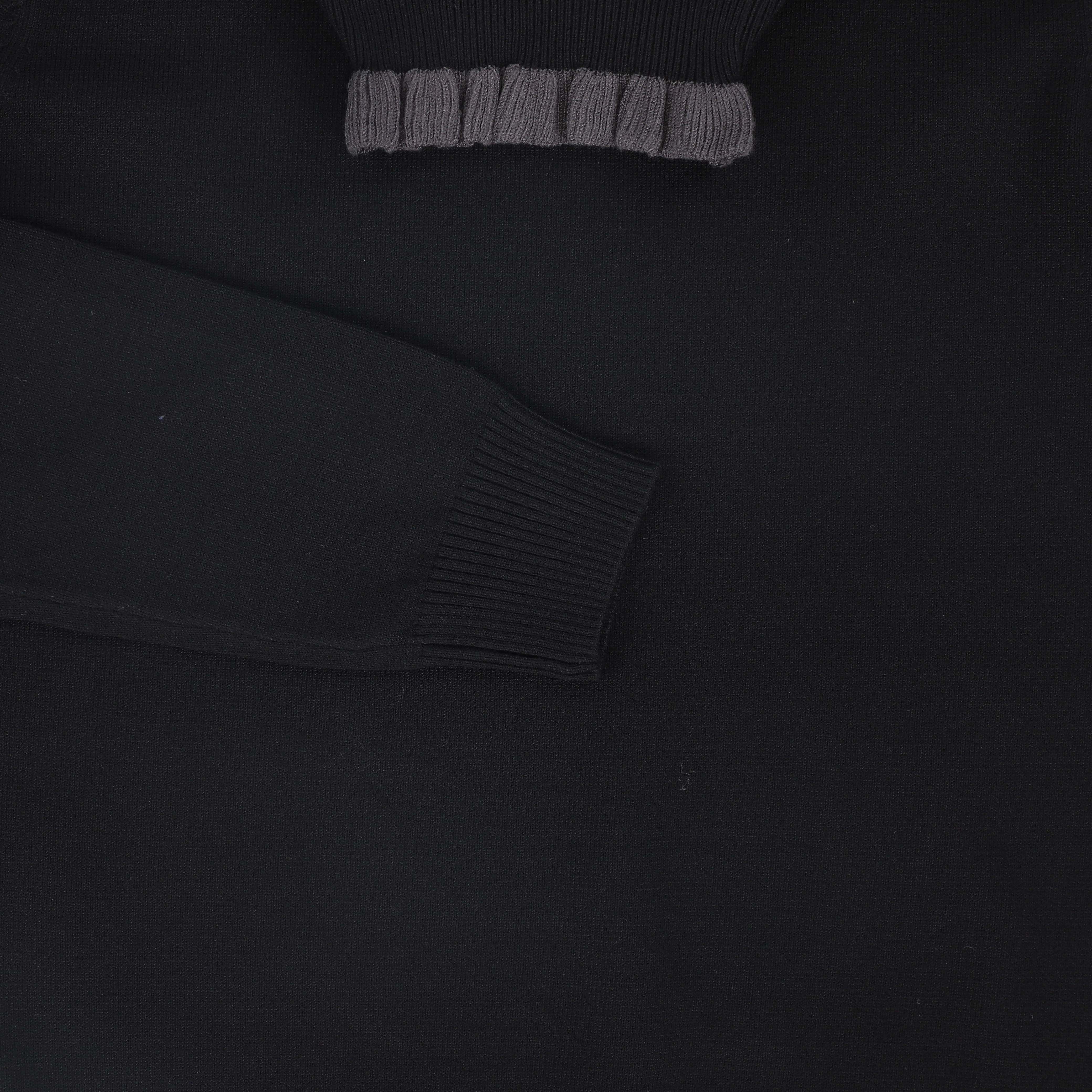 BAMBOO BLACK RUFFLE NECK SWEATER [FINAL SALE] - Image 3