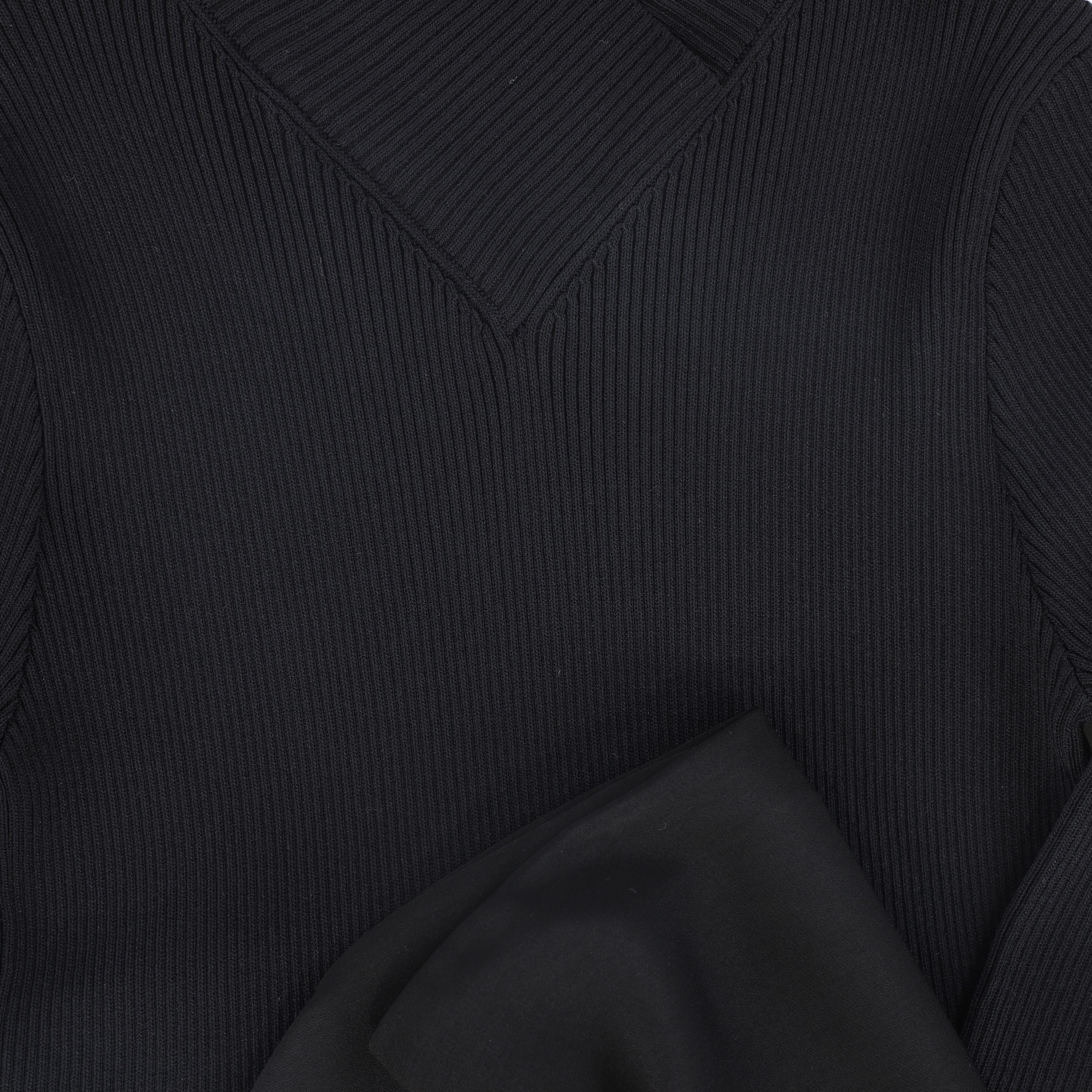 BAMBOO BLACK V-NECK OVERLAY MAXI DRESS [FINAL SALE] - Image 2