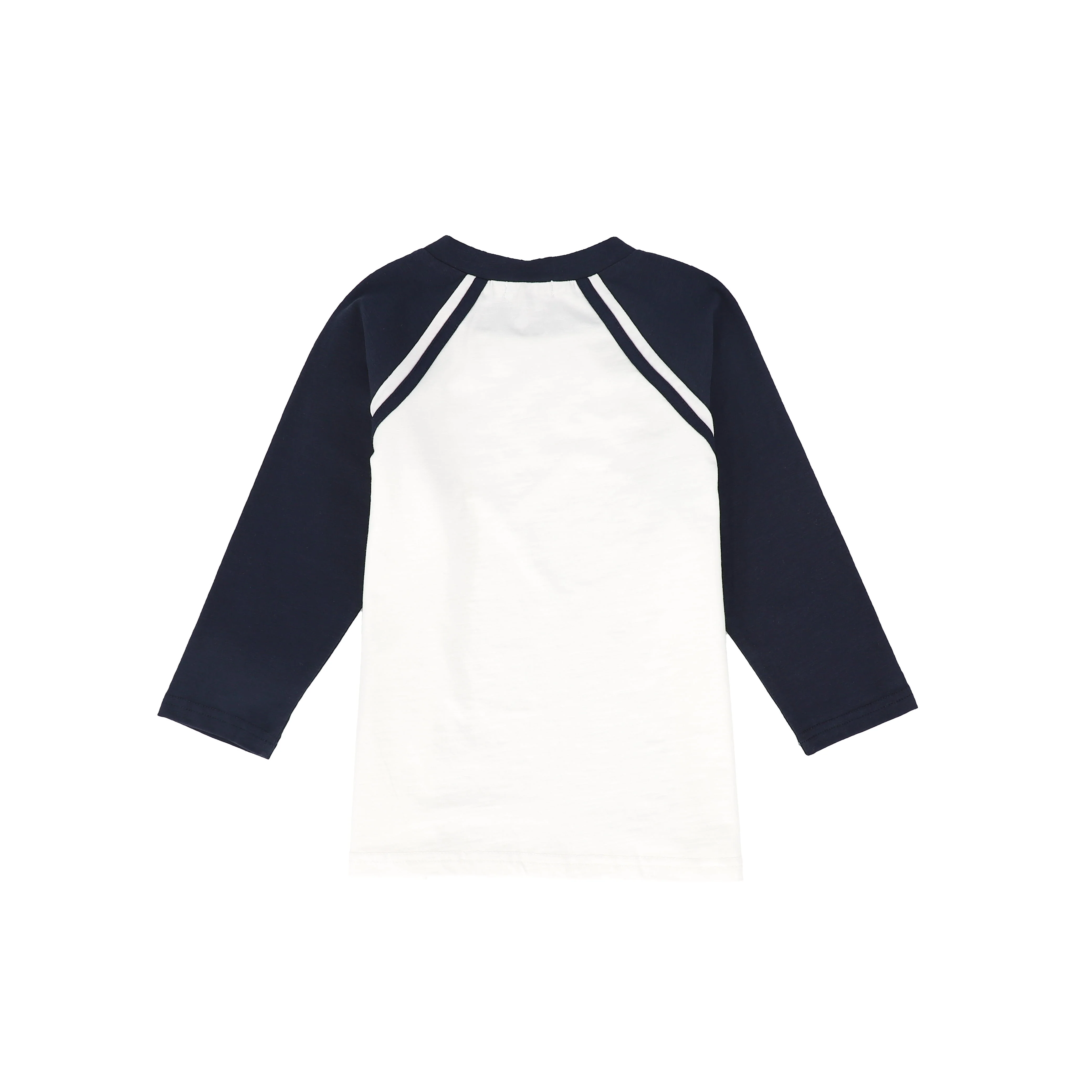 BAMBOO NAVY RAGLAN LOGO T-SHIRT [FINAL SALE] - Image 2
