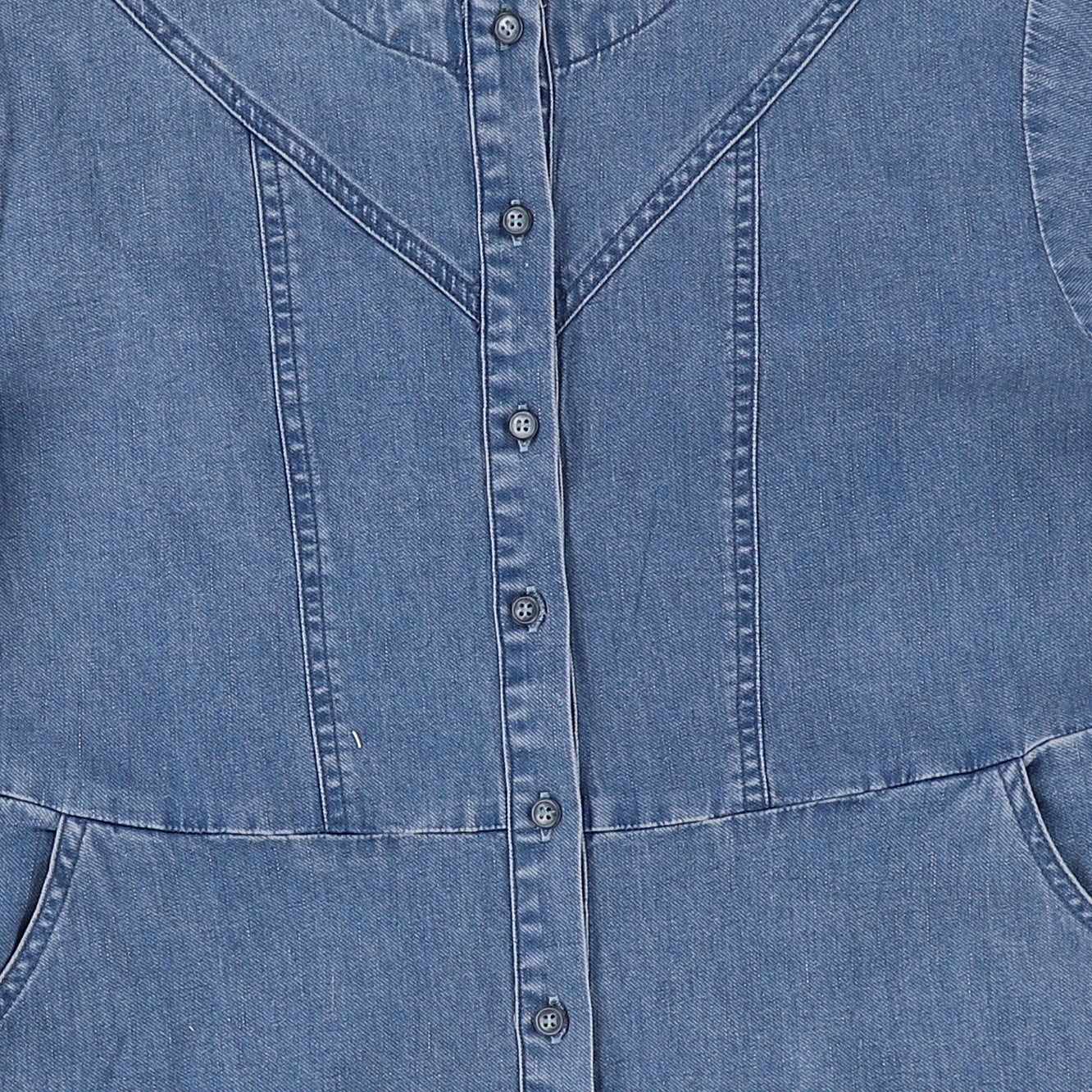 BAMBOO BLUE DENIM WAISTED DRESS [FINAL SALE] - Image 3