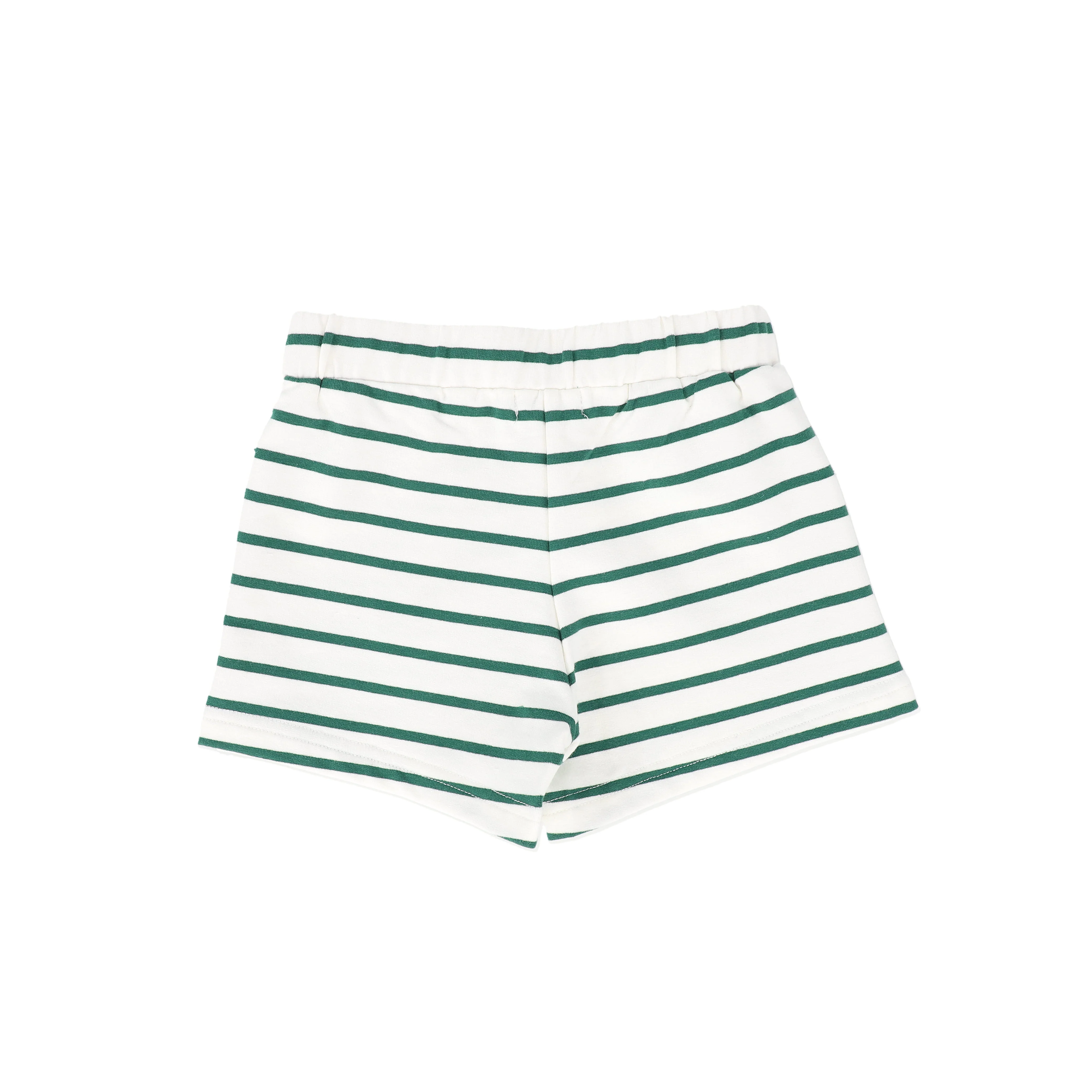 BAMBOO GREEN STRIPE T-SHIRT SHORTS [FINAL SALE] - Image 2