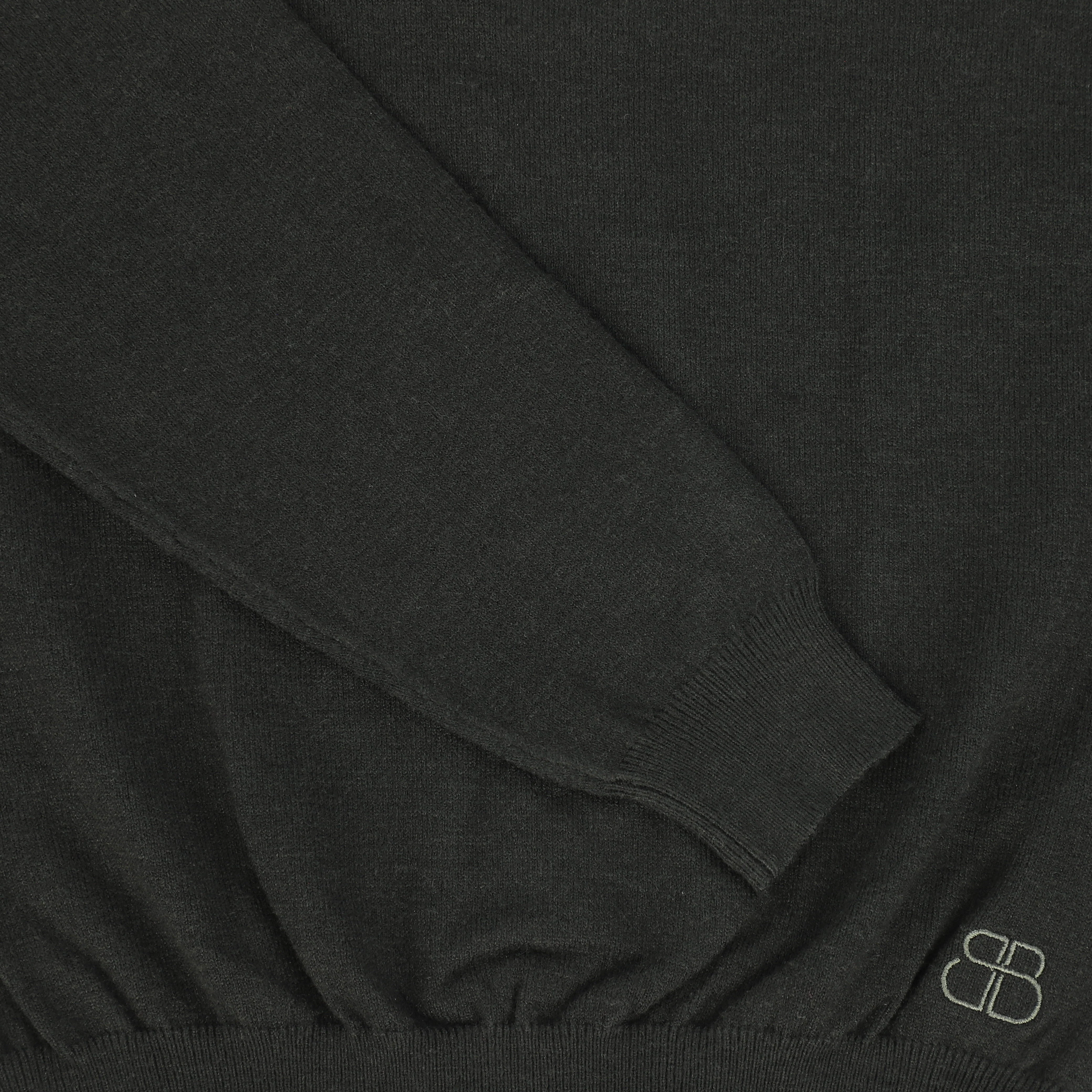Bamboo Hunter Green Knit Emblem Crew Neck Sweater [FINAL SALE] - Image 3