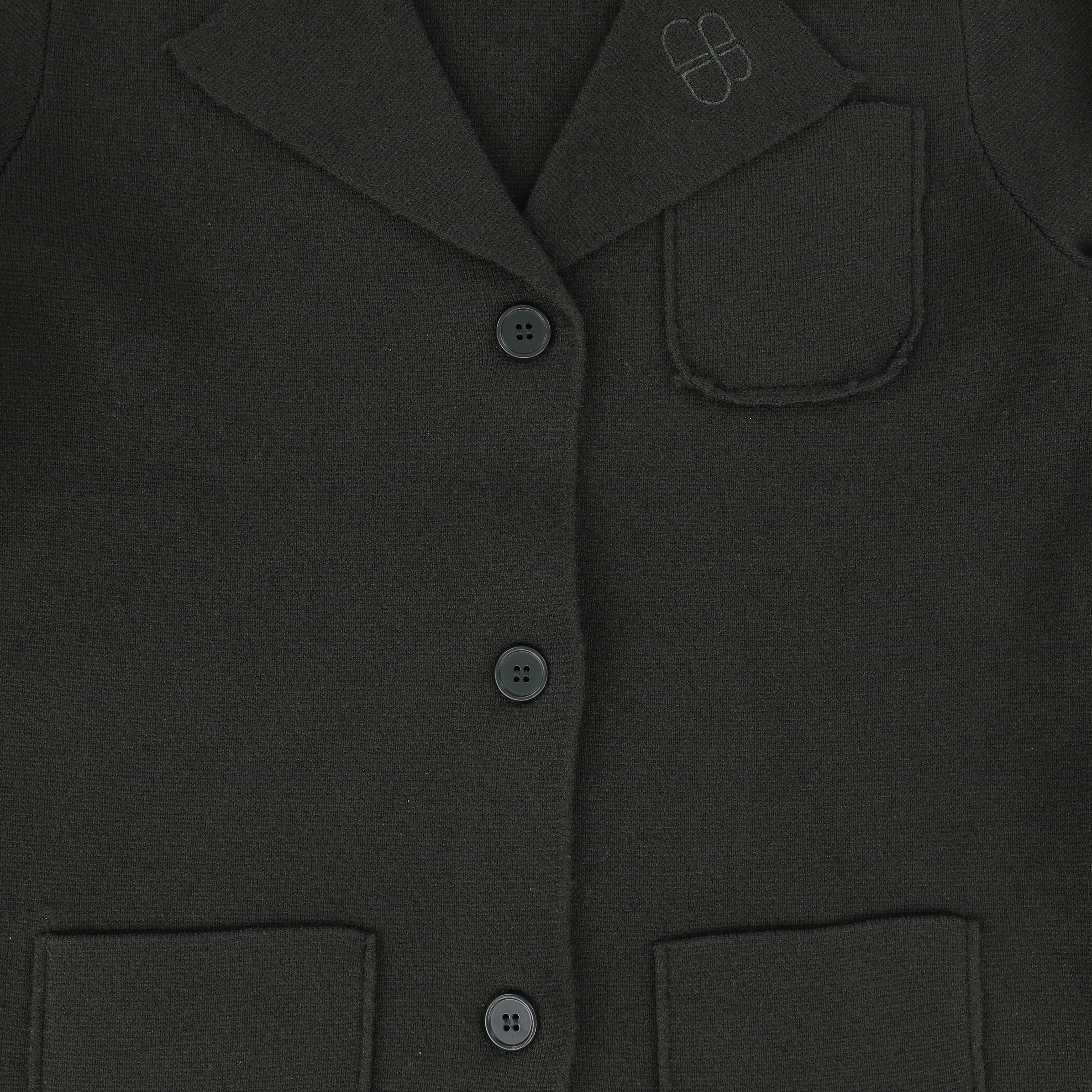 Bamboo Hunter Green Pocket Emblem Knit Blazer [FINAL SALE] - Image 3