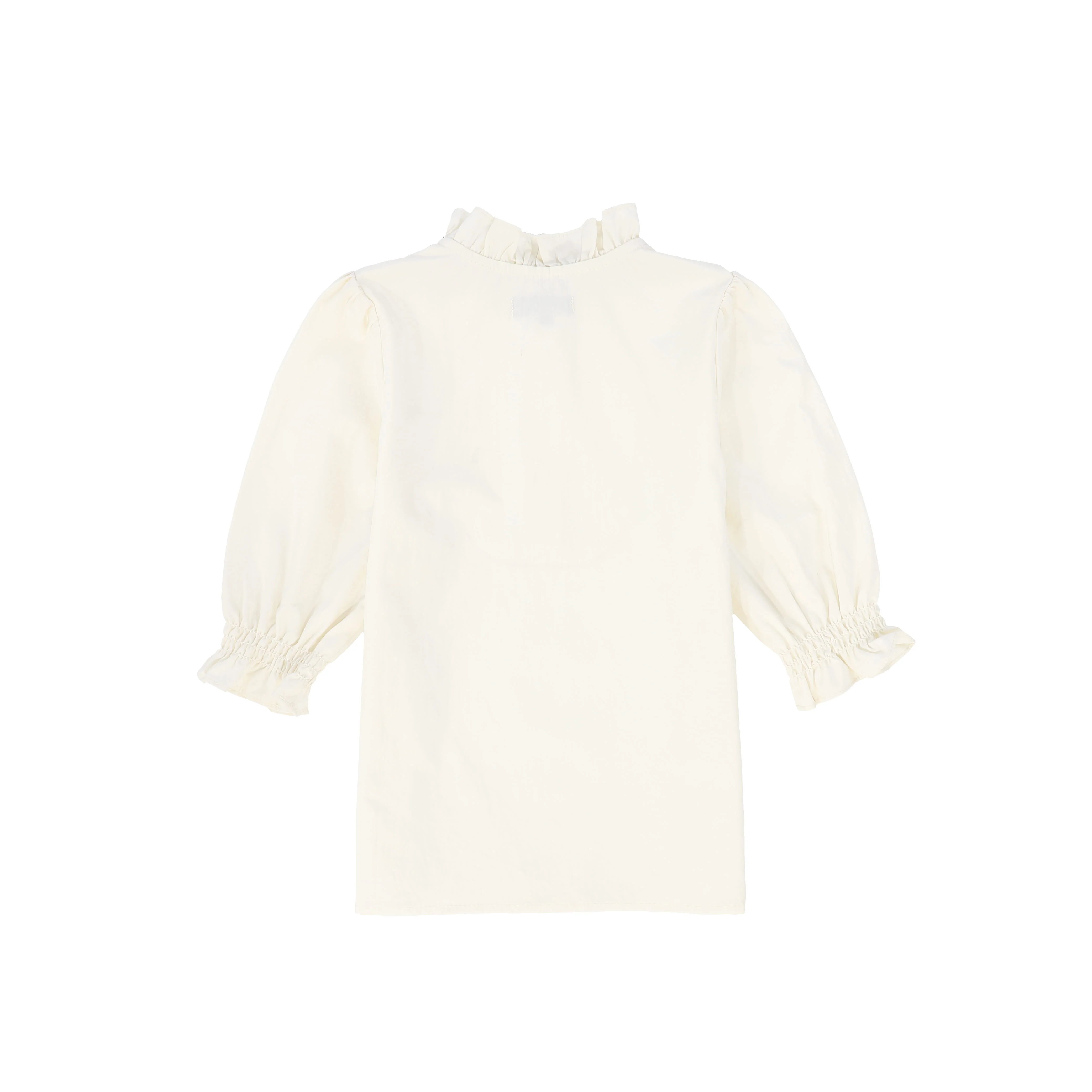 BAMBOO IVORY PLEATED BIB BLOUSE [FINAL SALE] - Image 2