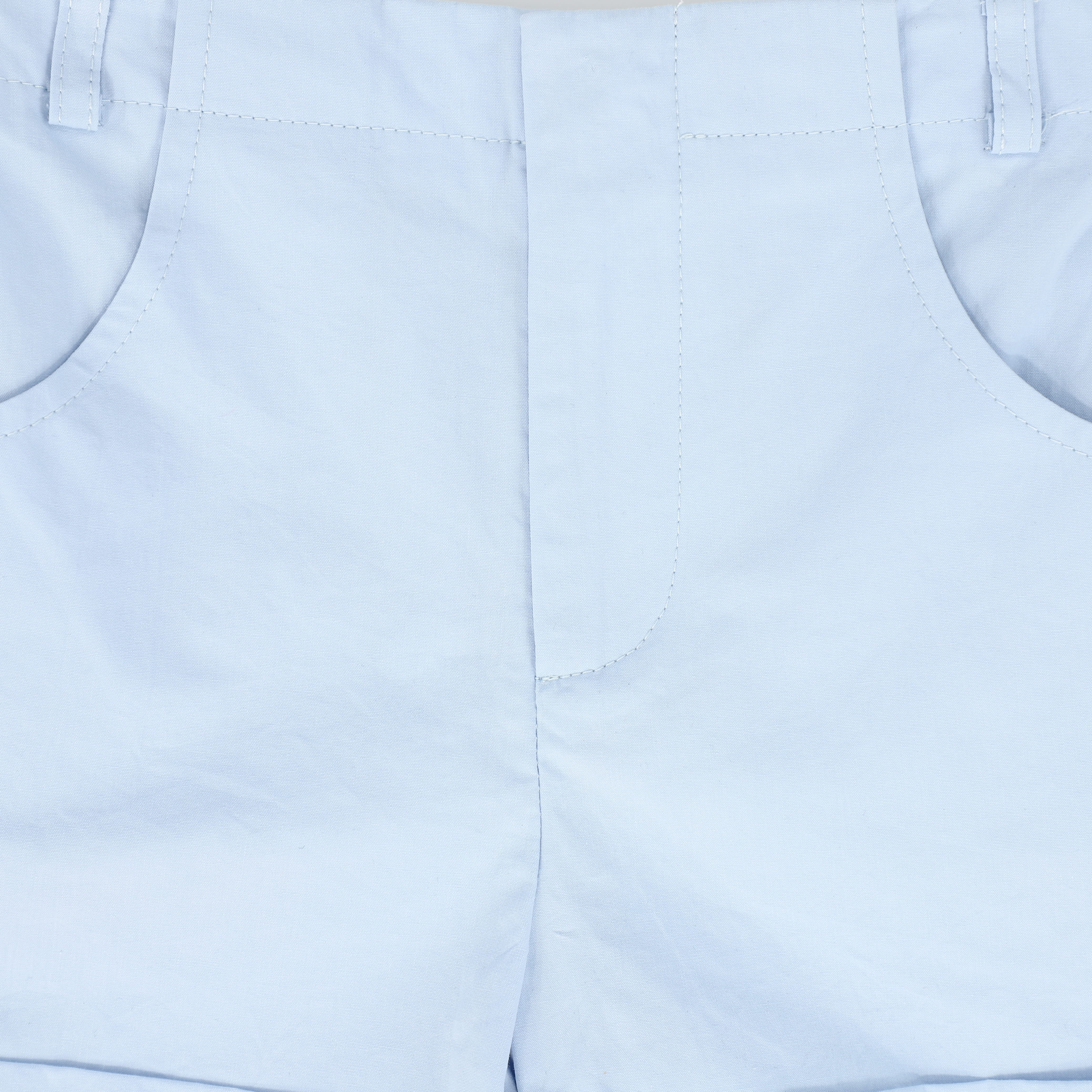 BAMBOO LIGHT BLUE BUTTON SHORTS [FINAL SALE] - Image 3