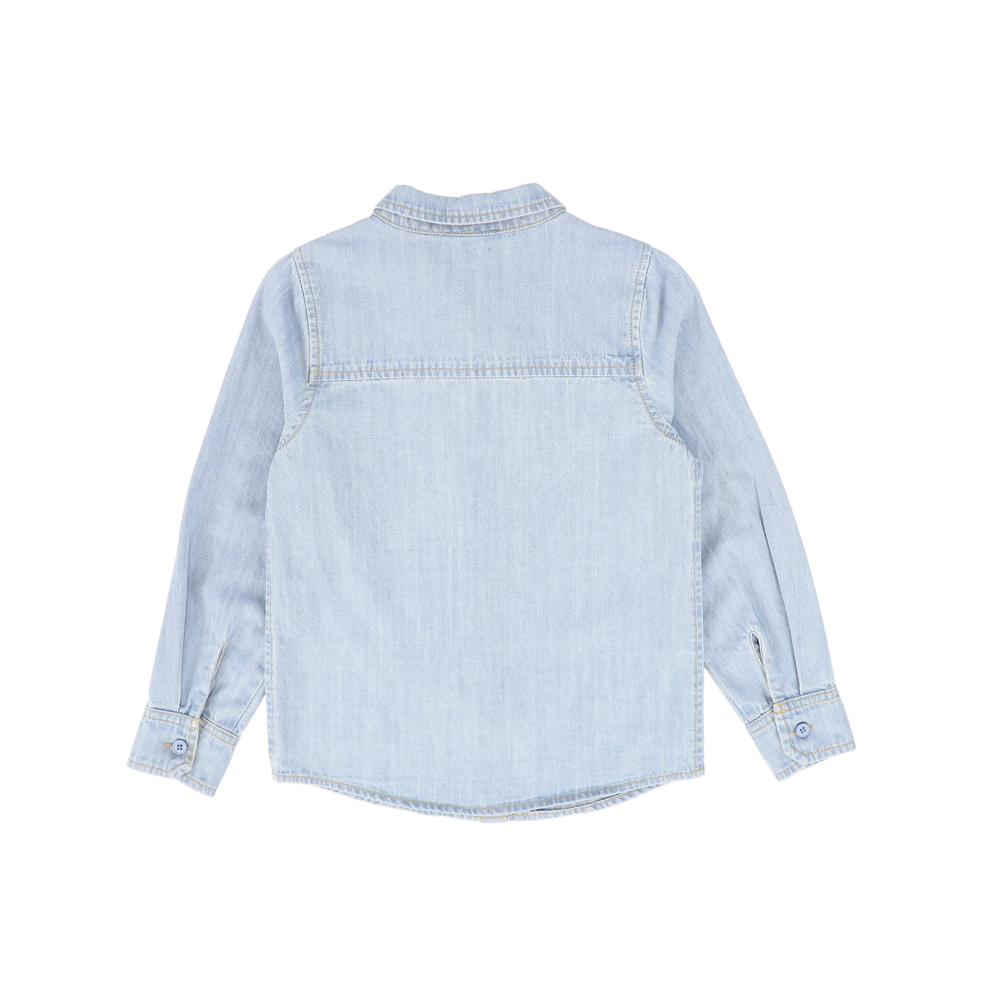 BAMBOO LIGHT BLUE DENIM LOGO SHIRT [FINAL SALE] - Image 2