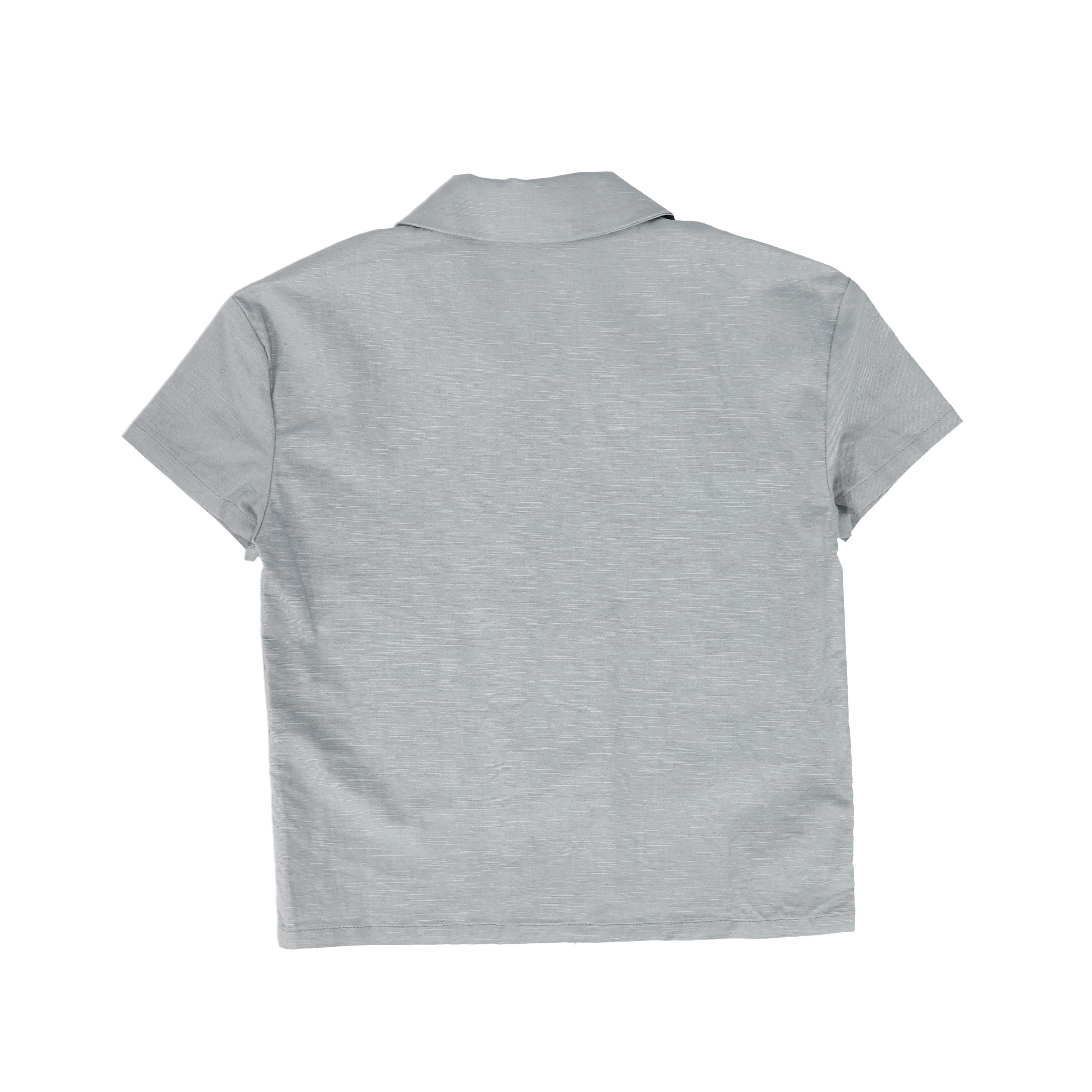 BAMBOO LIGHT BLUE LINEN BUTTON DOWN TOP [FINAL SALE] - Image 2