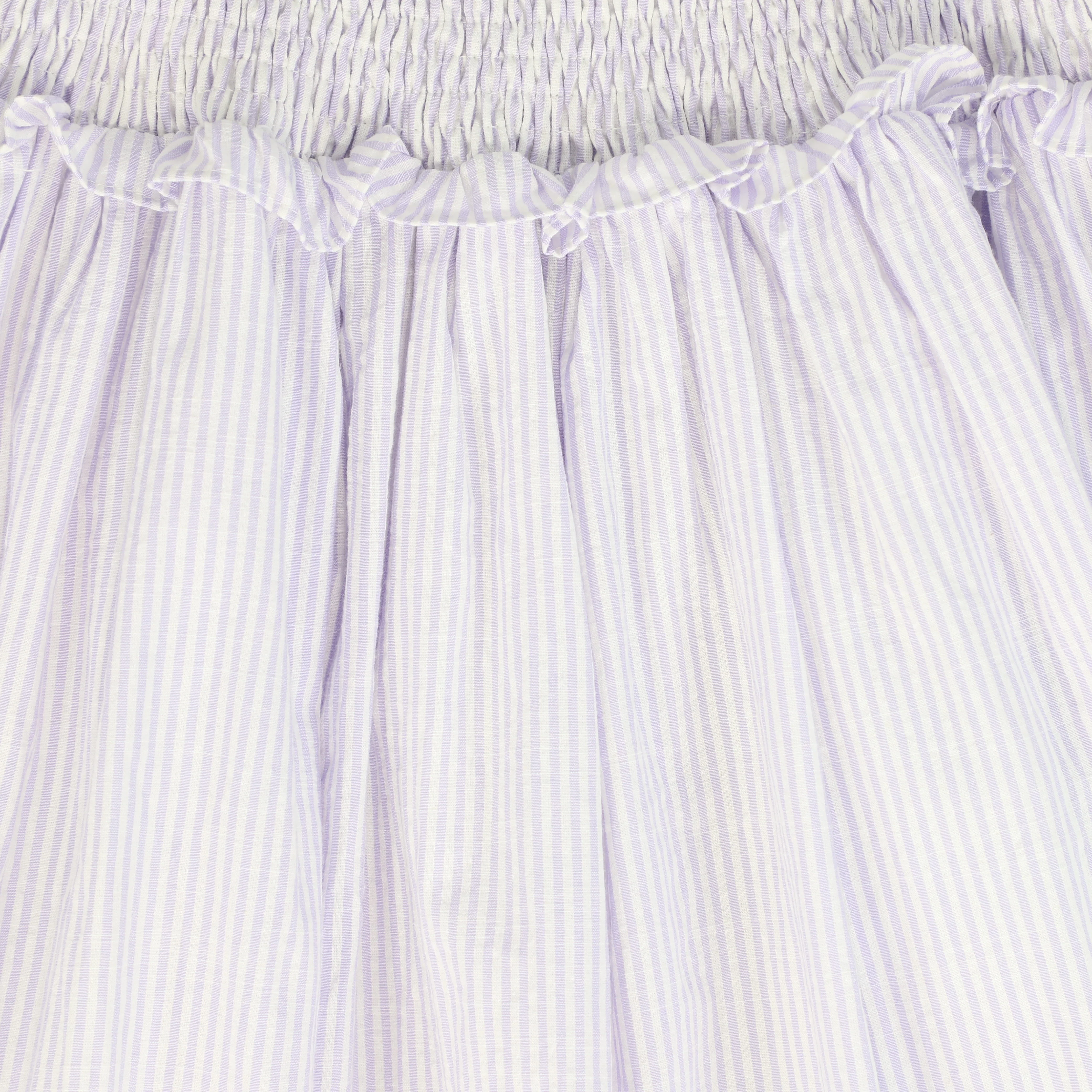 BAMBOO LILAC SMOCKED STRIPED SKIRT [FINAL SALE] - Image 3