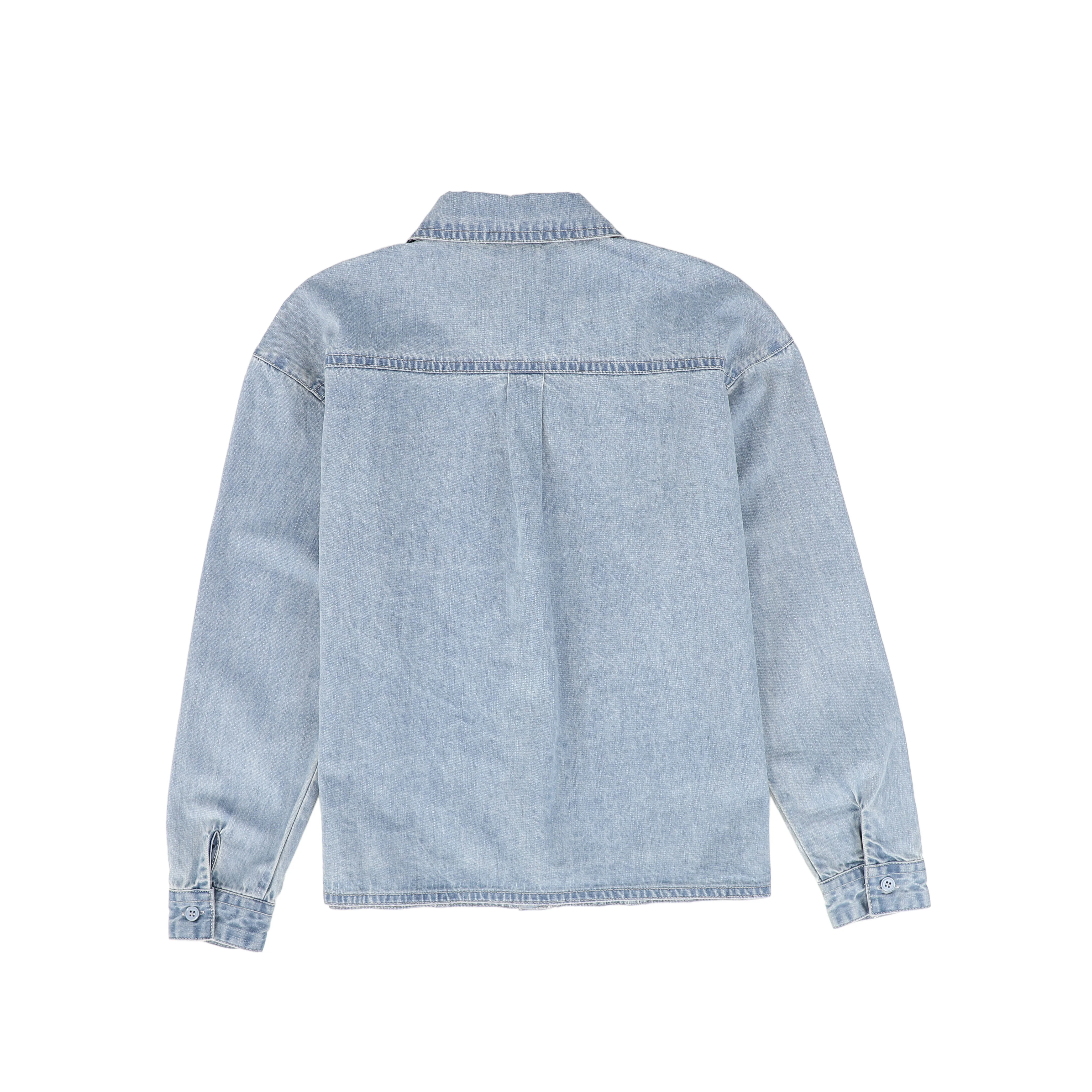 BAMBOO BLUE DENIM STITCHED SHIRT [FINAL SALE] - Image 2