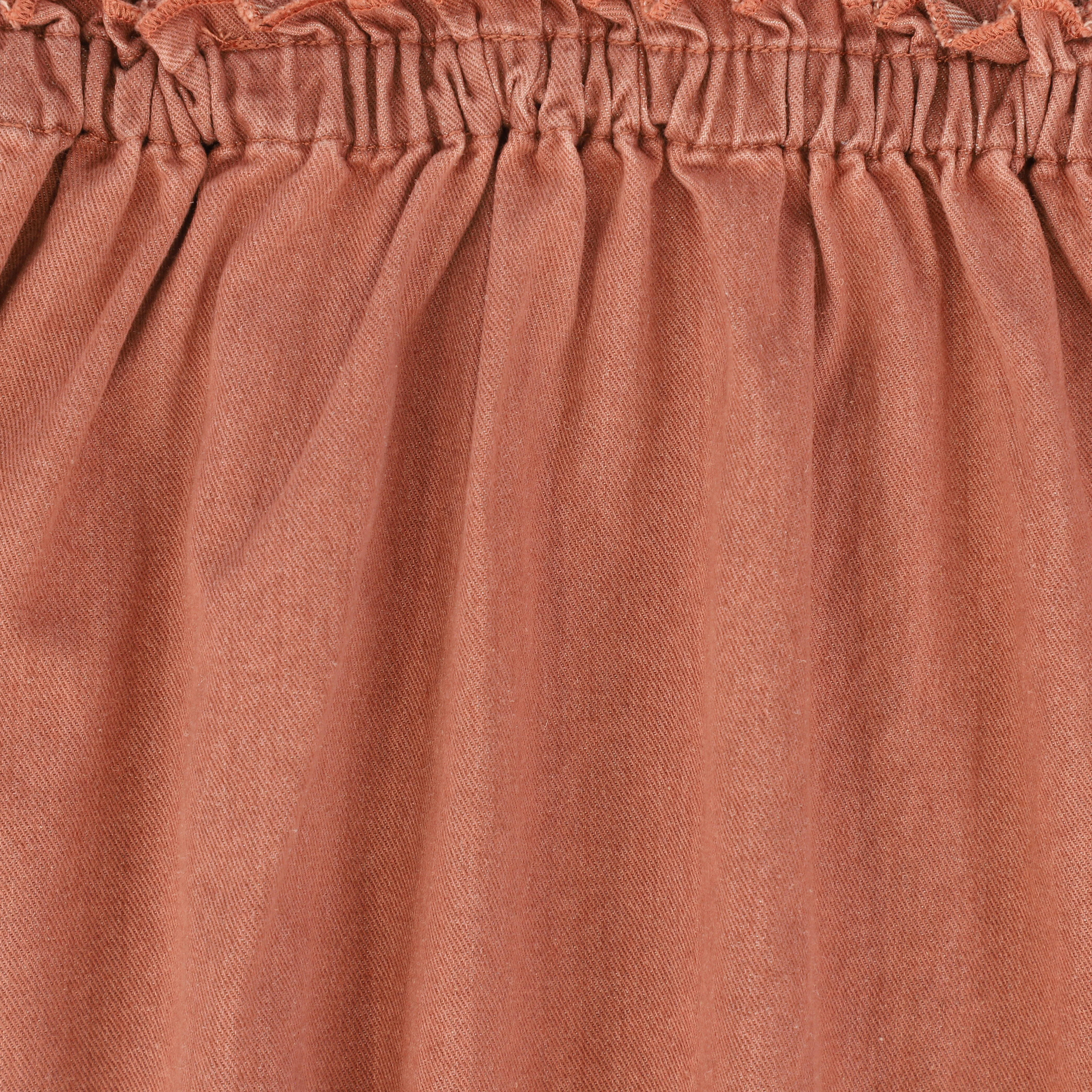 BAMBOO MAUVE EMBLEM HIGH WAISTED RUFFLE JUMPER [FINAL SALE] - Image 3