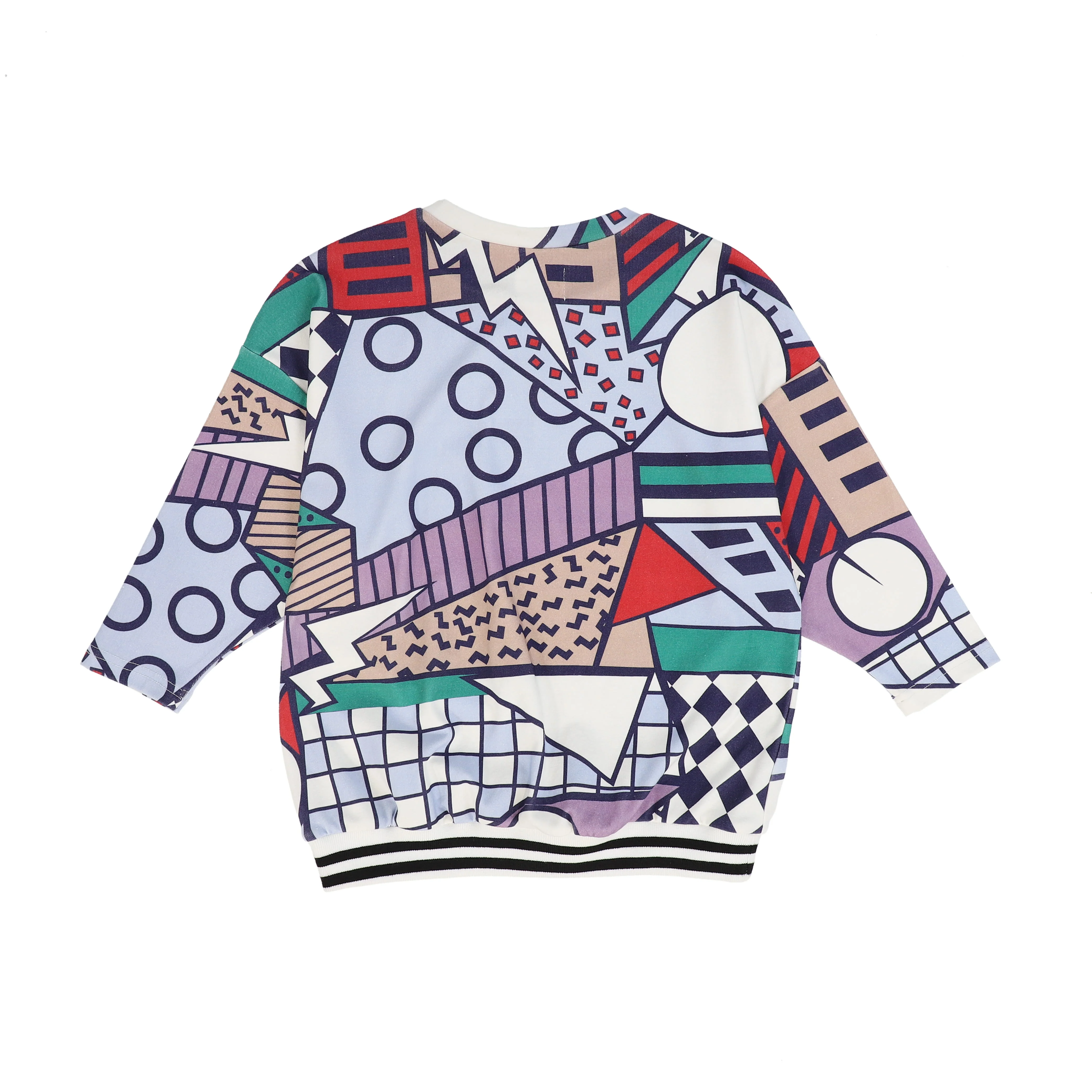 BAMBOO MULTI COLORED ABSTRACT PRINT TOP [FINAL SALE] - Image 2