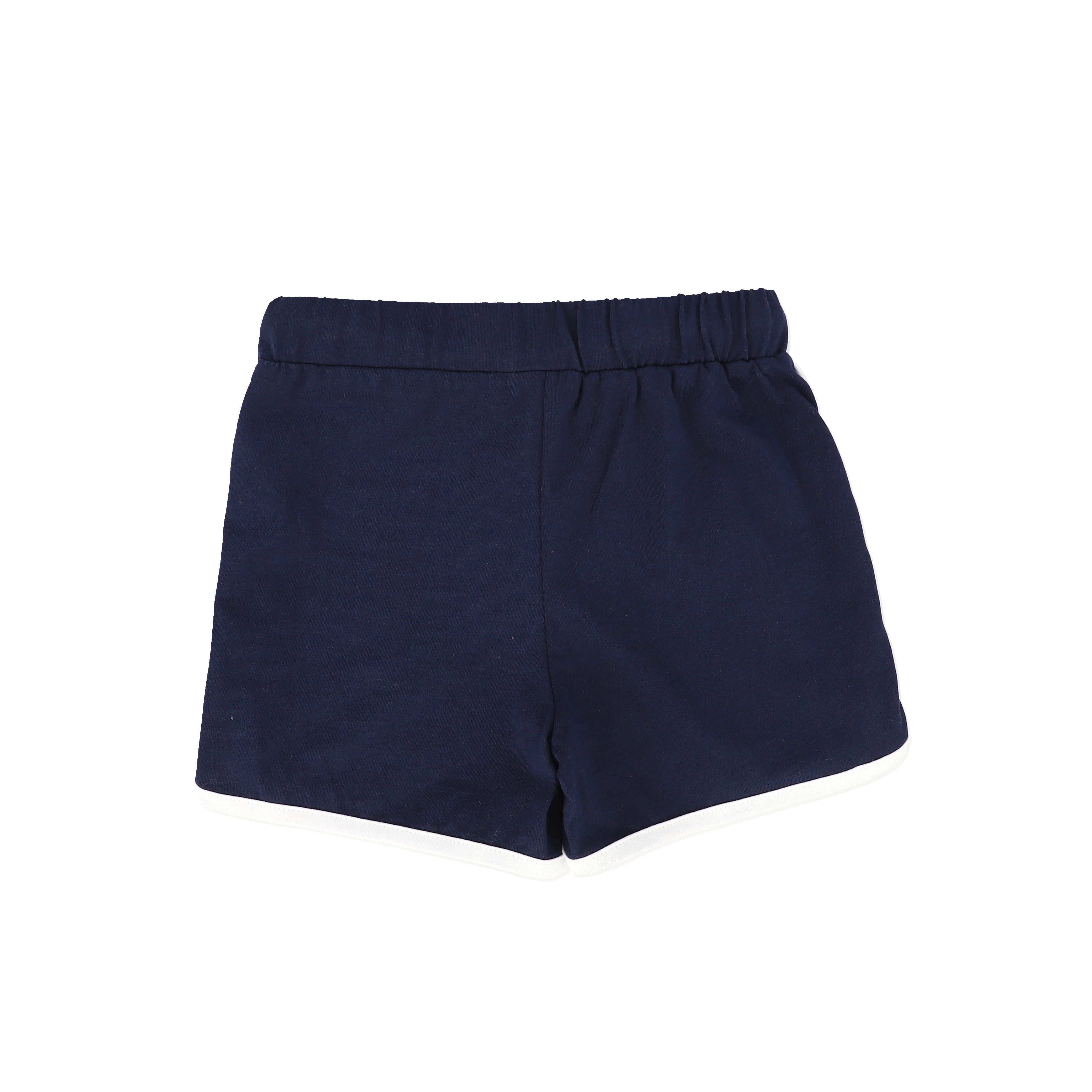 BAMBOO NAVY CONTRAST TRIM SHORTS [FINAL SALE] - Image 2
