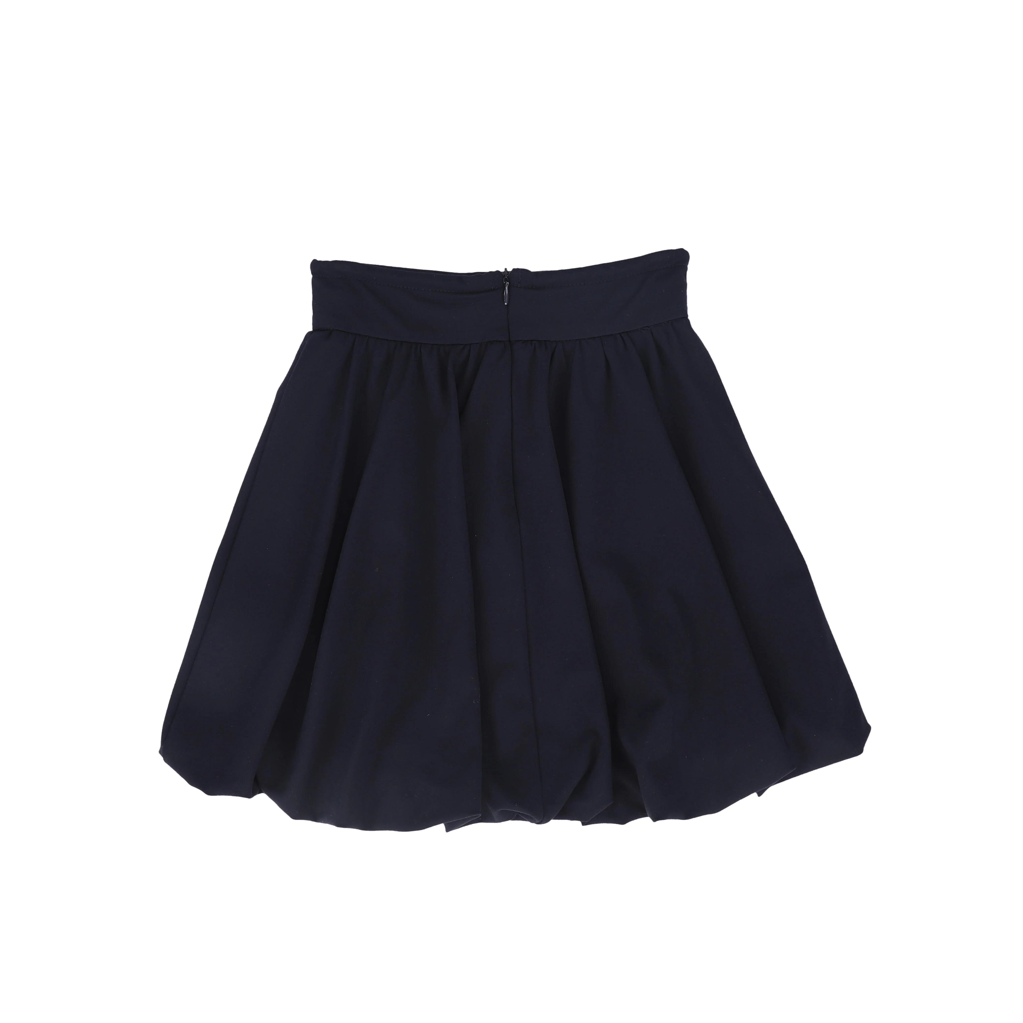 BAMBOO NAVY TRIM DRAWSTRING BUBBLE SKIRT [FINAL SALE] - Image 2