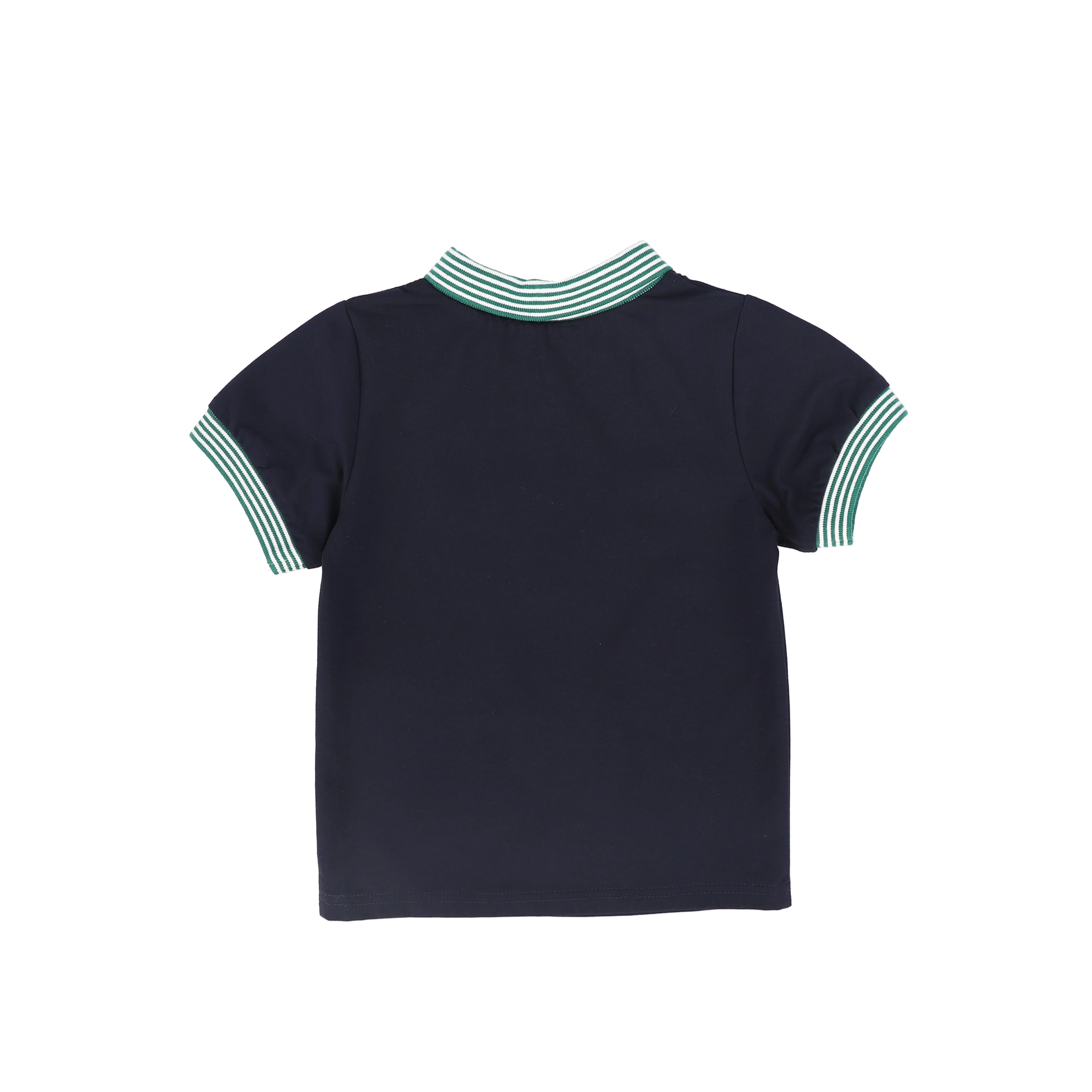 BAMBOO NAVY EMBLEM TRIM POLO [FINAL SALE] - Image 2