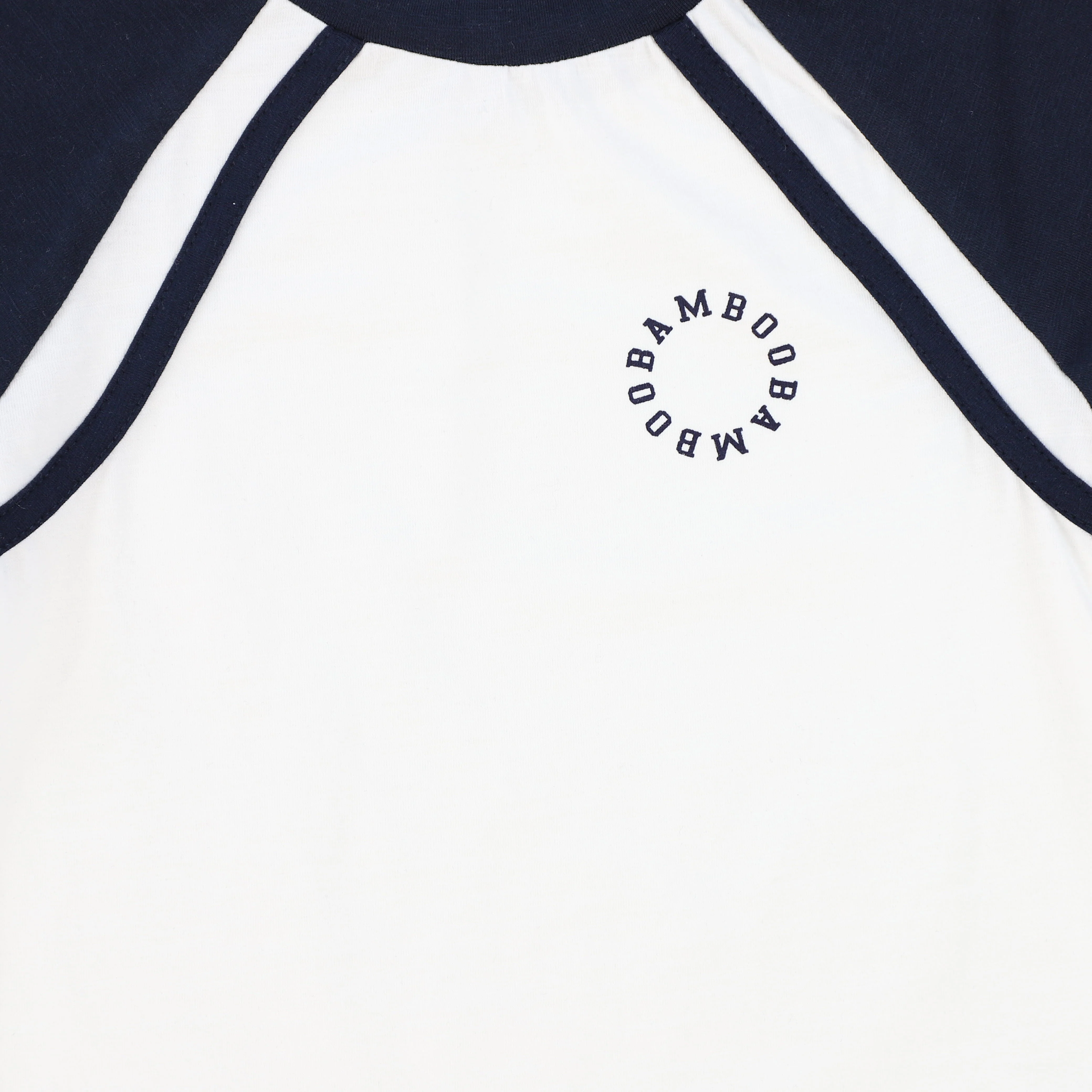 BAMBOO NAVY RAGLAN LOGO SS T-SHIRT [FINAL SALE] - Image 3