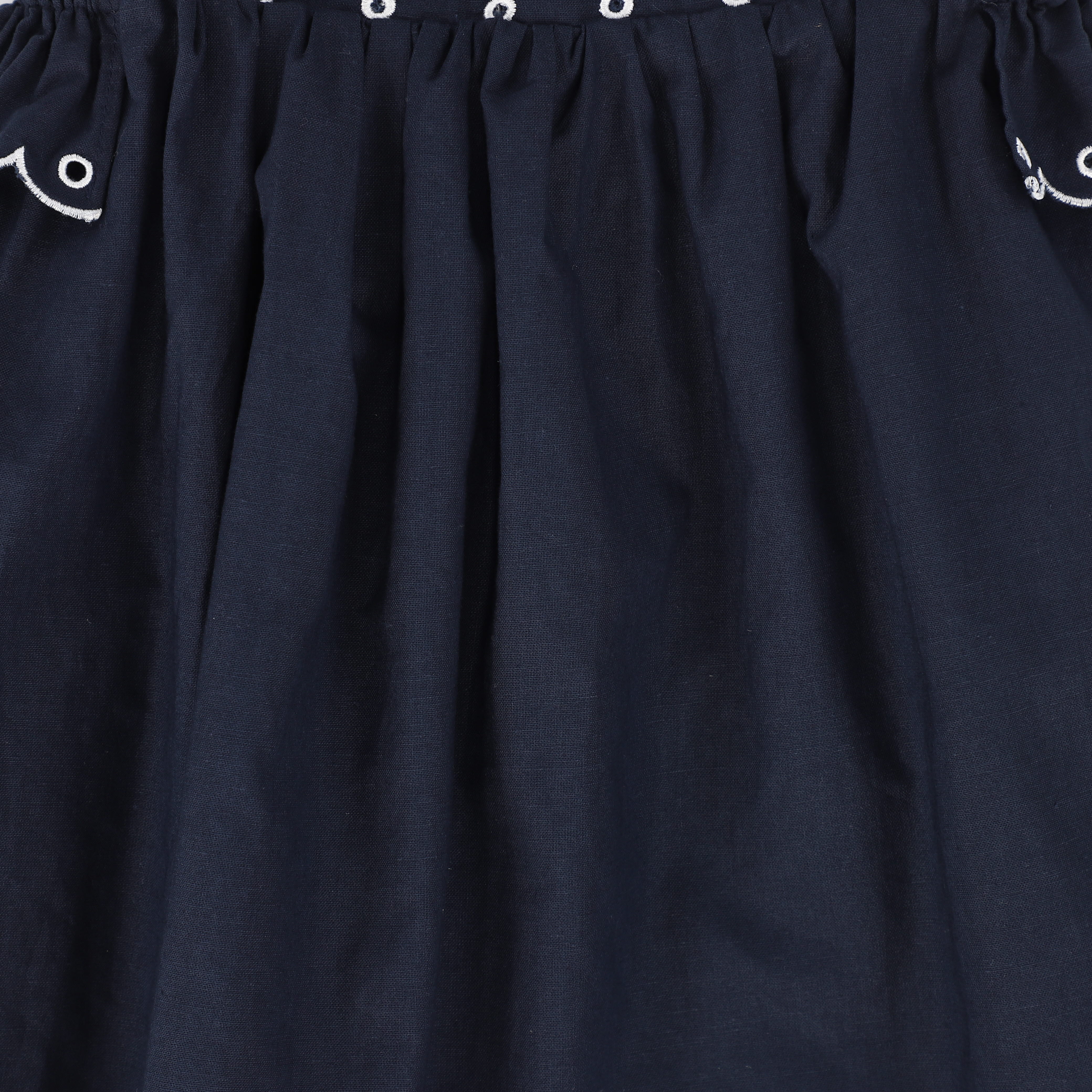 BAMBOO NAVY SCALLOP EYELET DRESS [FINAL SALE] - Image 3