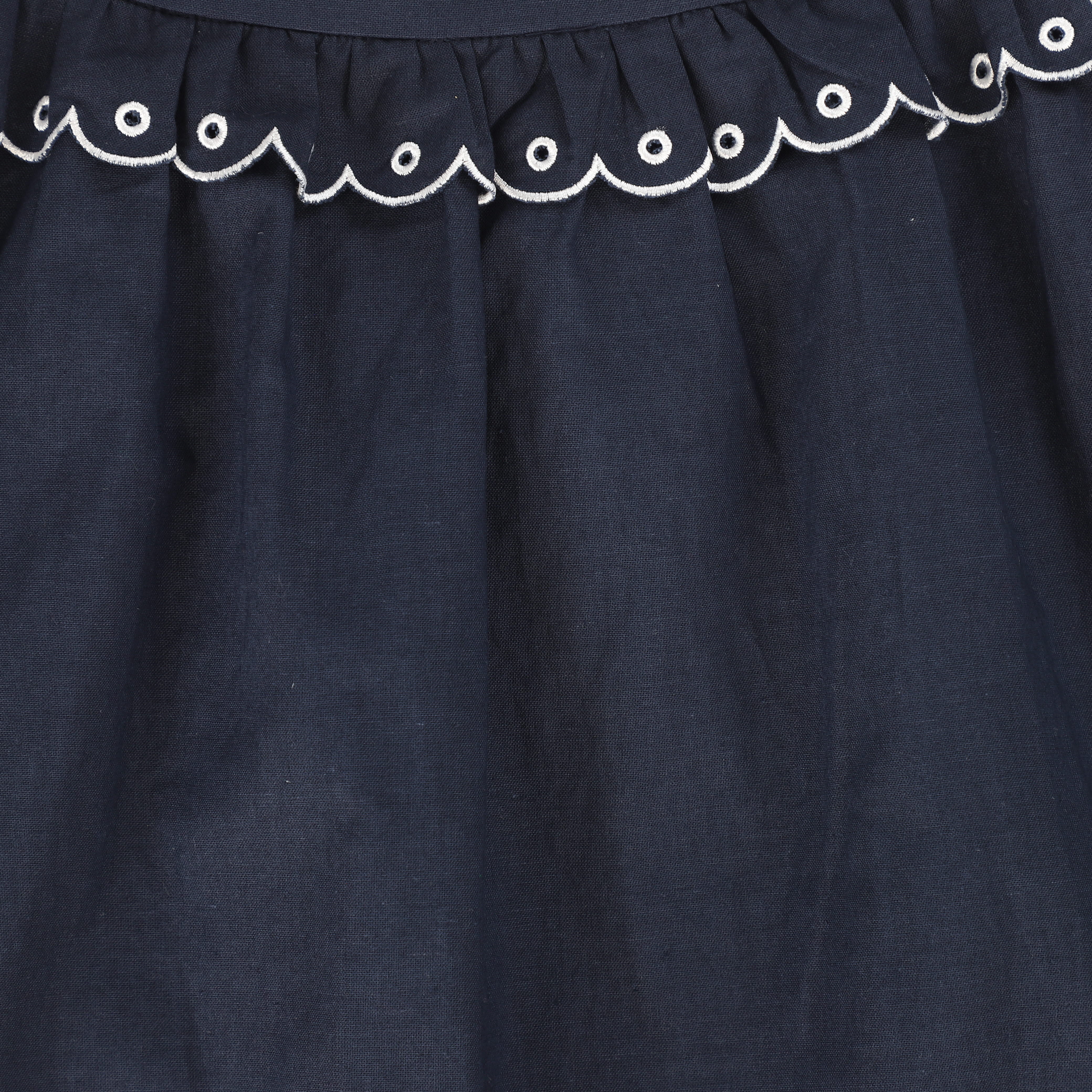 BAMBOO NAVY SCALLOP EYELET SKIRT [FINAL SALE] - Image 3