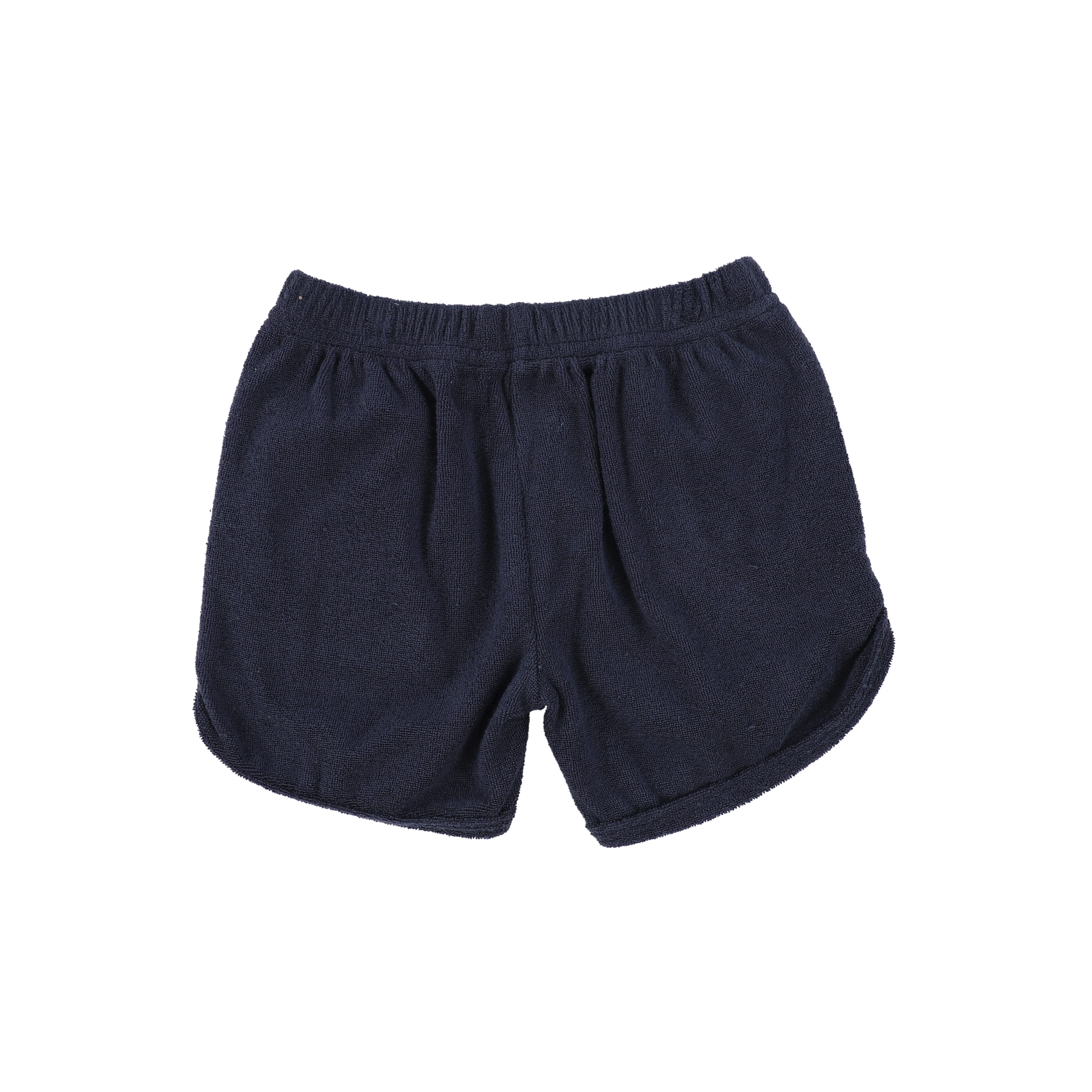 BAMBOO NAVY TERRY WAIST TRIM SHORTS [FINAL SALE] - Image 2