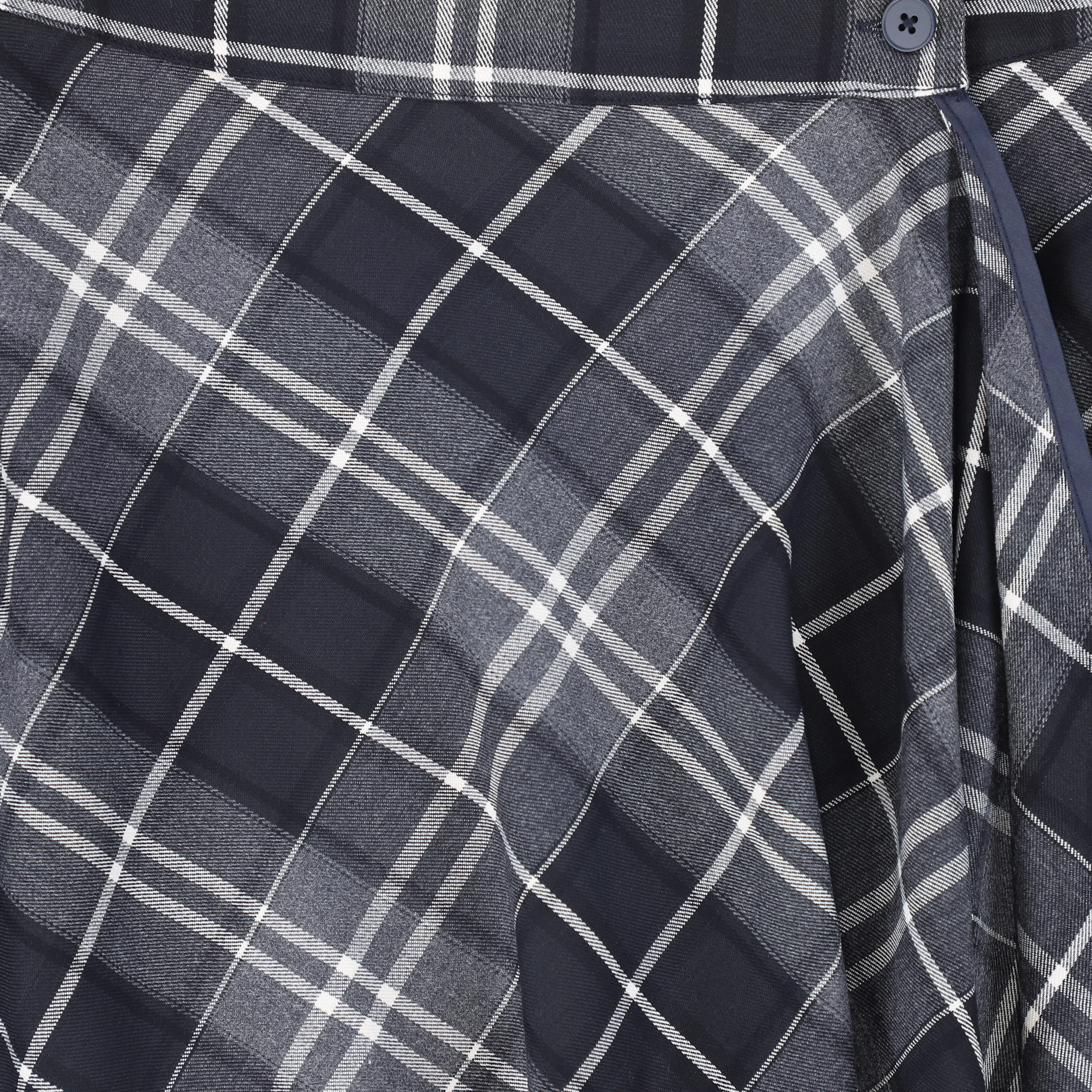 BAMBOO NAVY PLAID WRAP RUFFLE SKIRT [FINAL SALE] - Image 3
