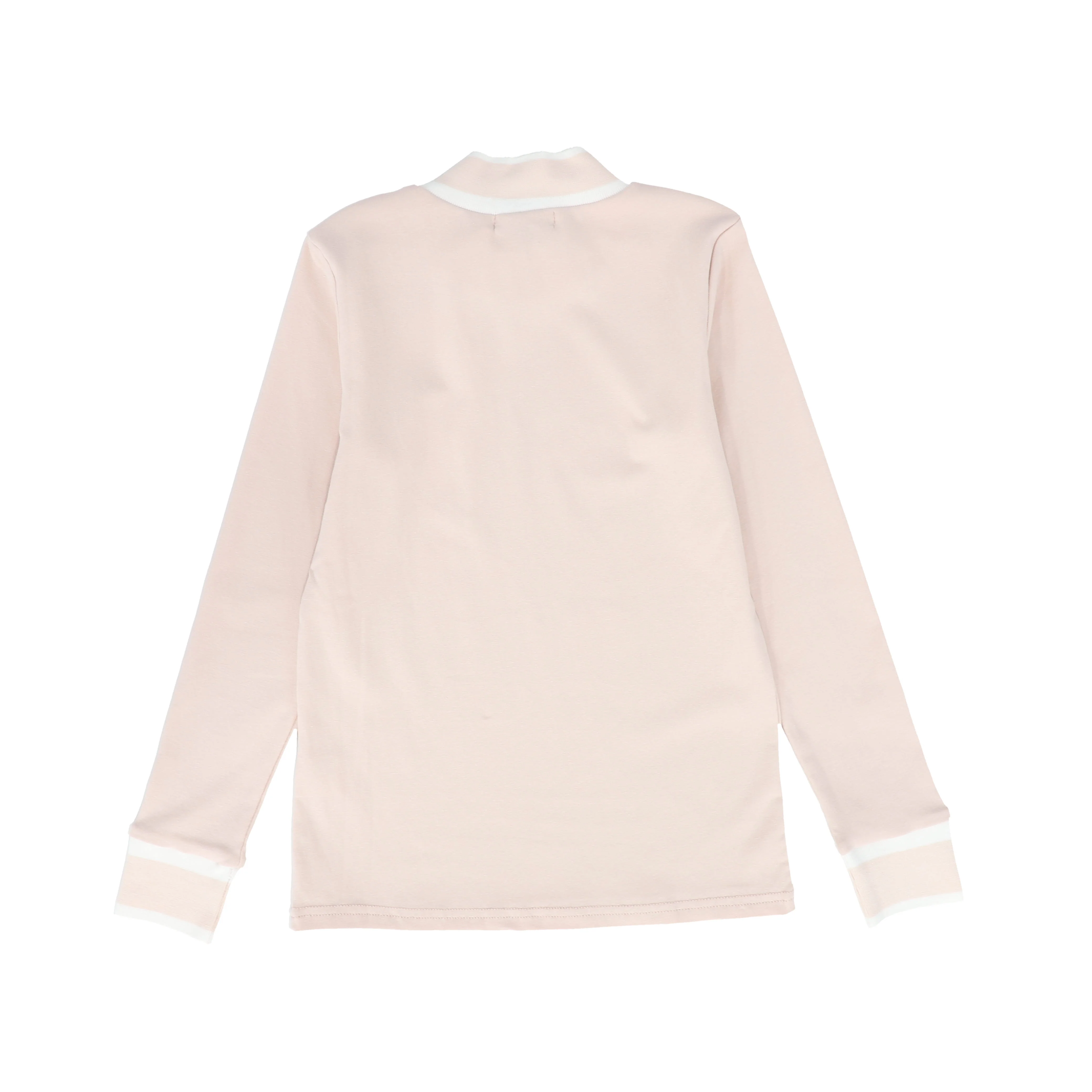 BAMBOO PINK RIBBED TRIM LS TEE [FINAL SALE] - Image 2