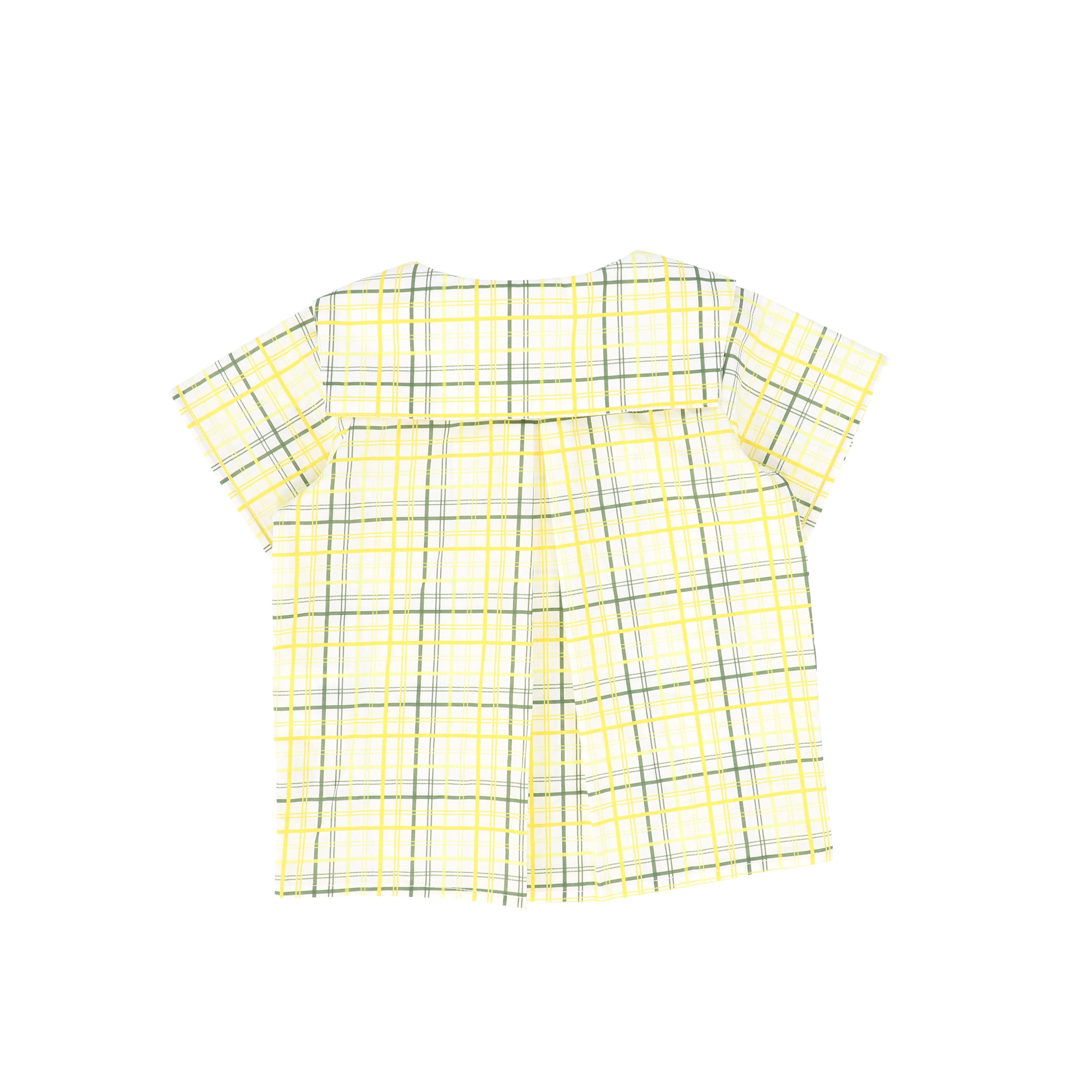 BAMBOO YELLOW PLAID SAILOR COLLAR BLOUSE [FINAL SALE] - Image 2