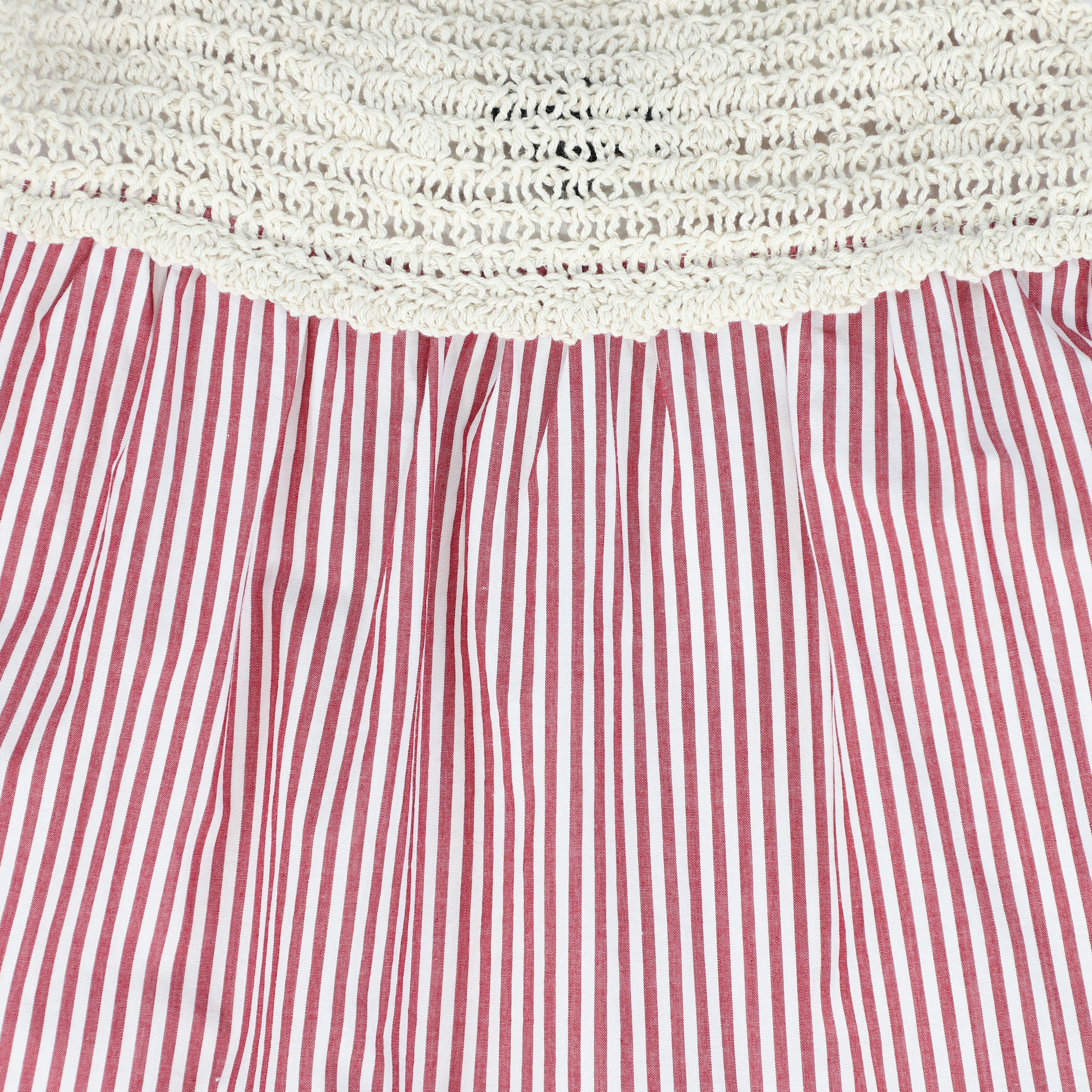 BAMBOO RED/WHITE CROCHET TIERED MAXI DRESS [FINAL SALE] - Image 3