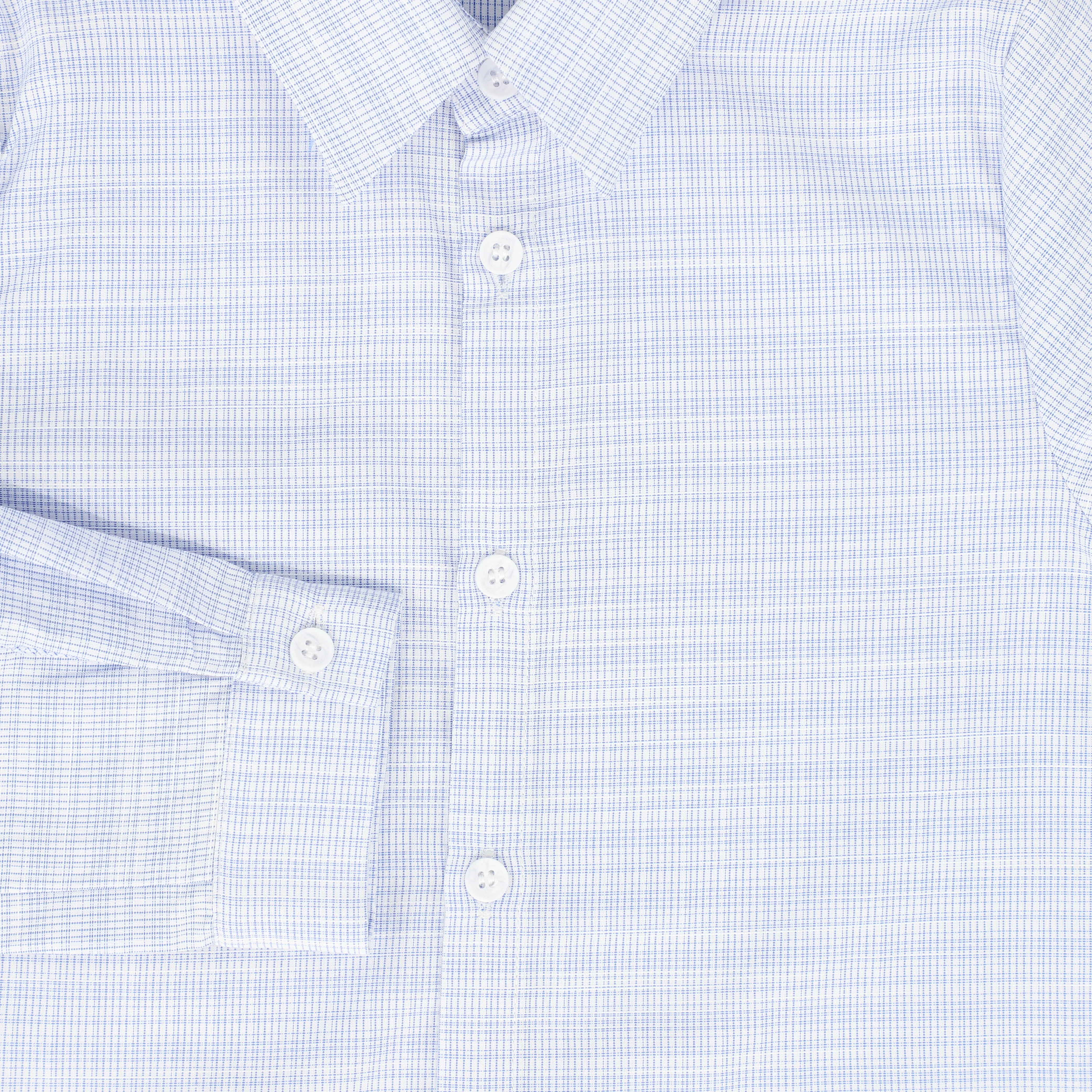 BAMBOO WHITE/BLUE STRIPED COLLAR SHIRT [FINAL SALE] - Image 3