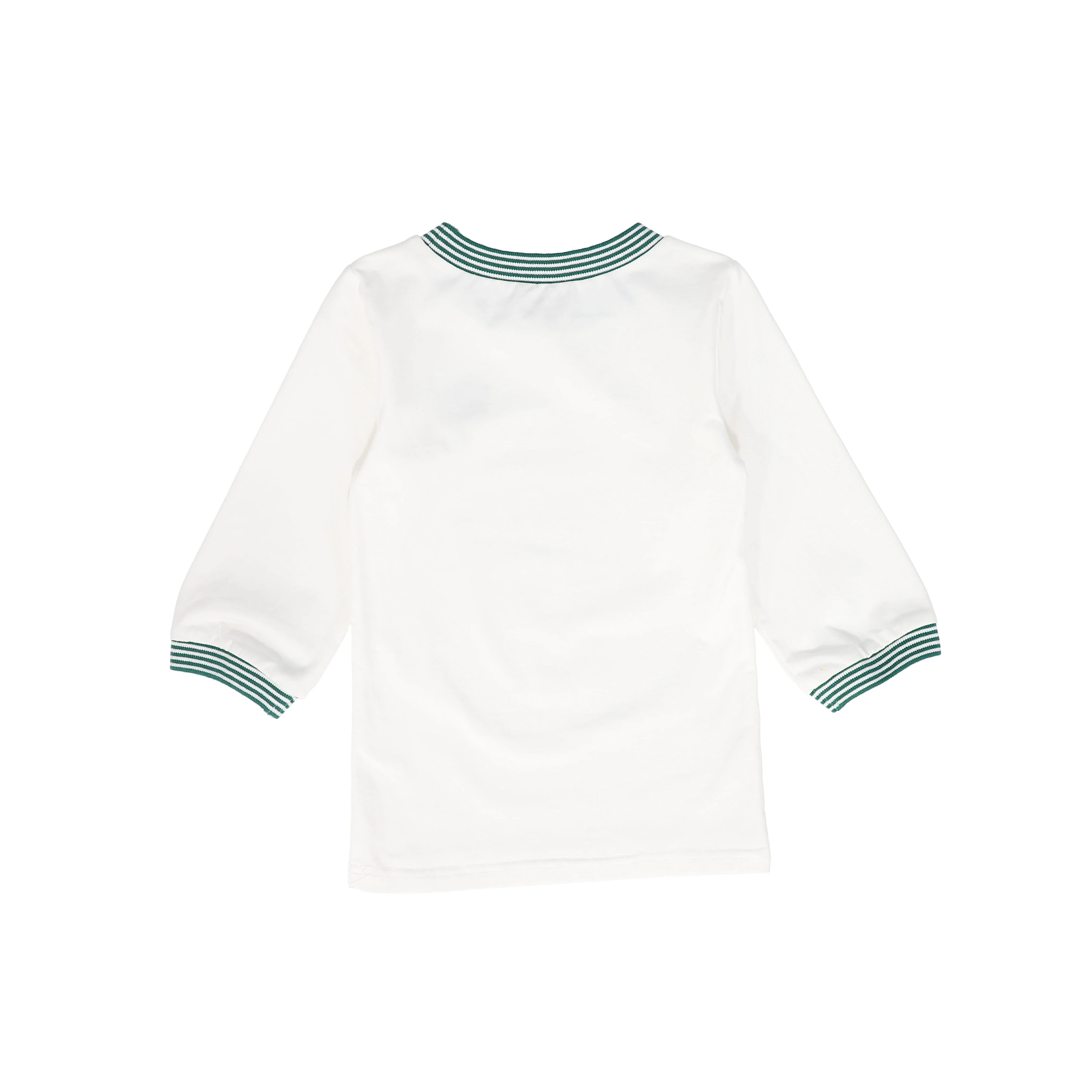 BAMBOO WHITE EMBLEM TRIM T-SHIRT [FINAL SALE] - Image 2