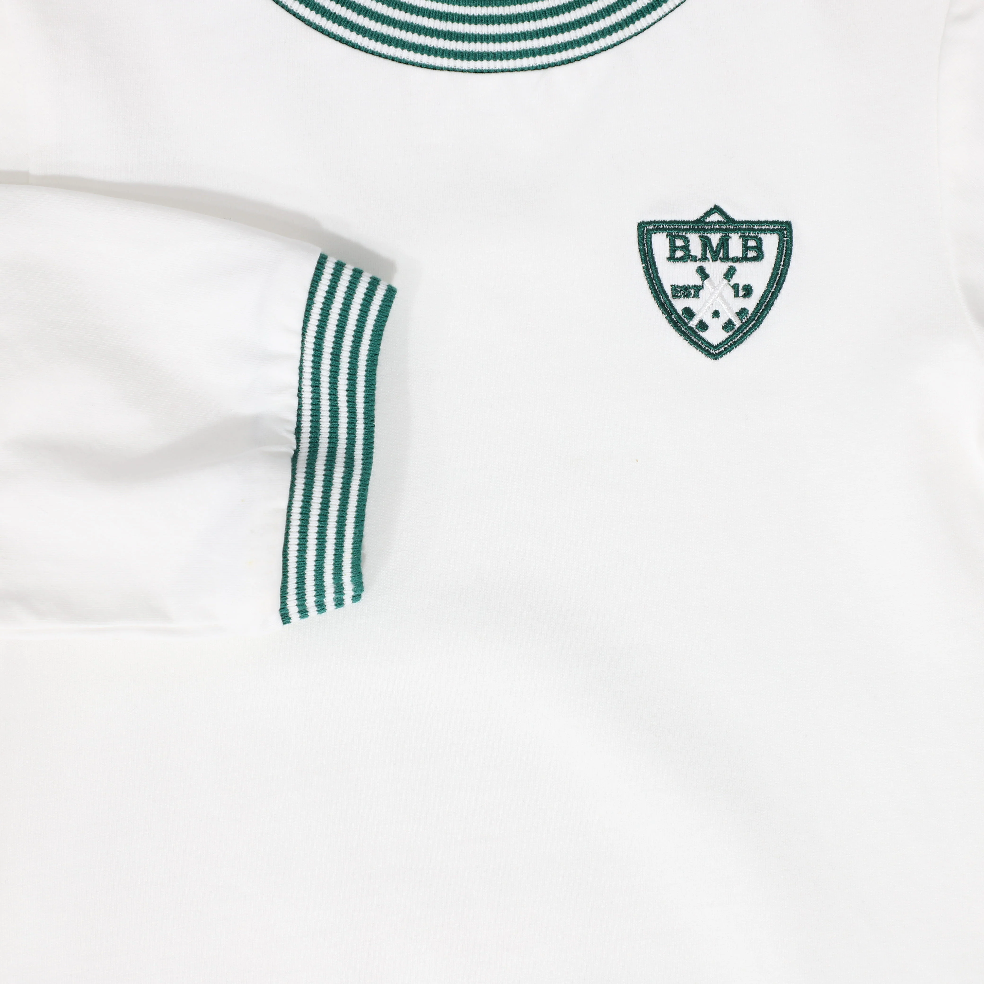 BAMBOO WHITE EMBLEM TRIM T-SHIRT [FINAL SALE] - Image 3