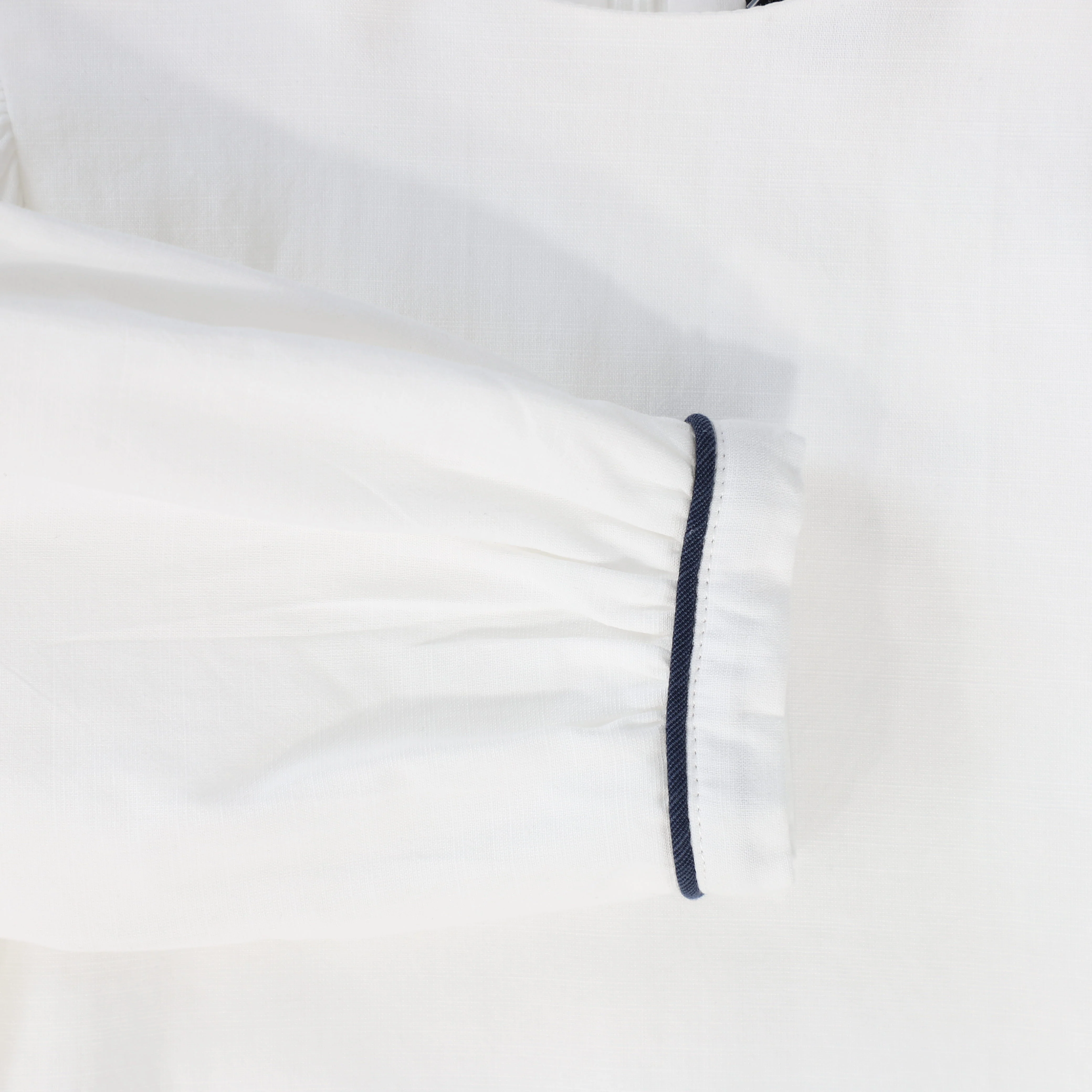 BAMBOO WHITE PUFF SLEEVED BLOUSE [FINAL SALE] - Image 3